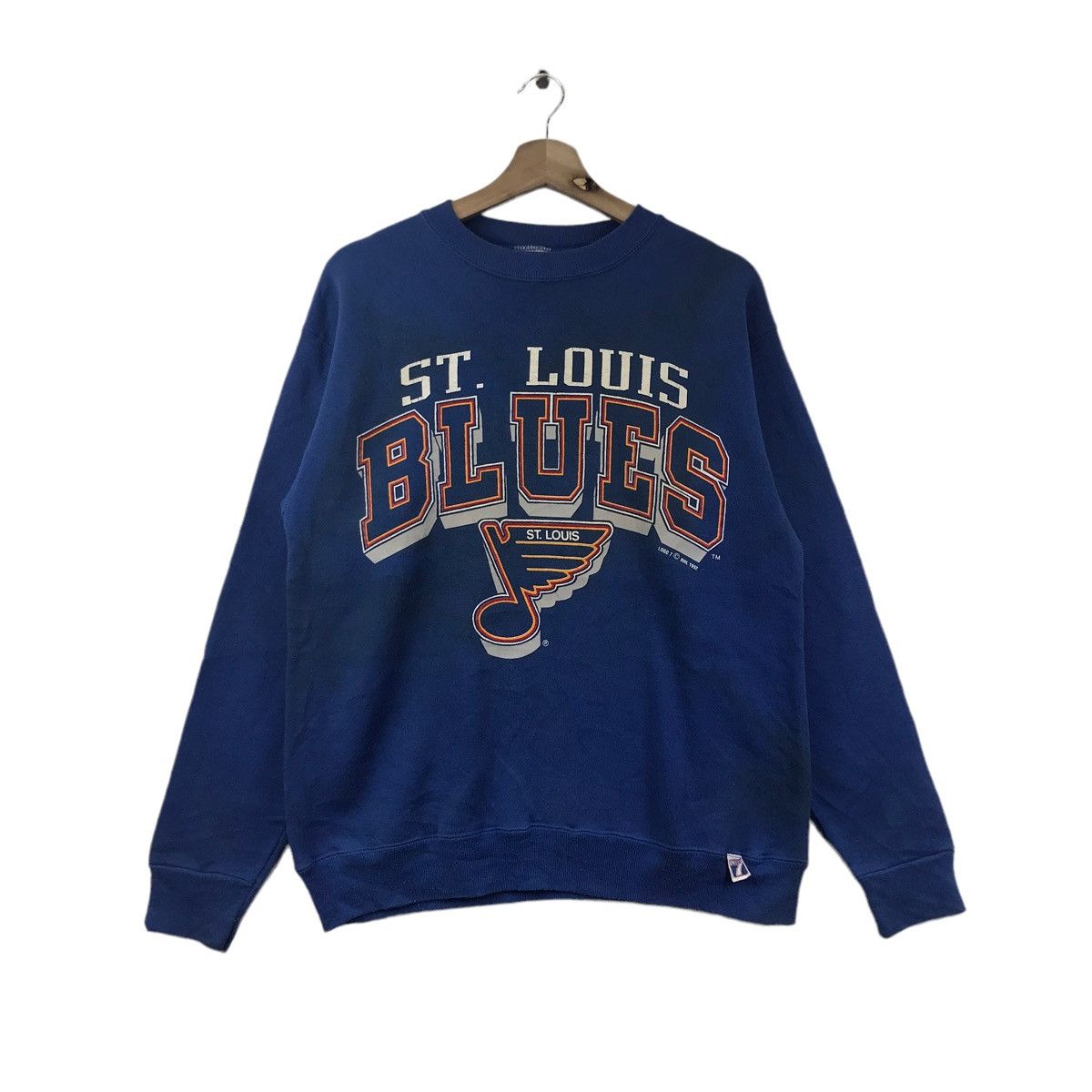 Vintage Vintage 90s ST.LOUIS BLUES Nhl Hockey Logo 7 Blue Sweatshirt Size US M / EU 48-50 / 2 - 1 Thumbnail