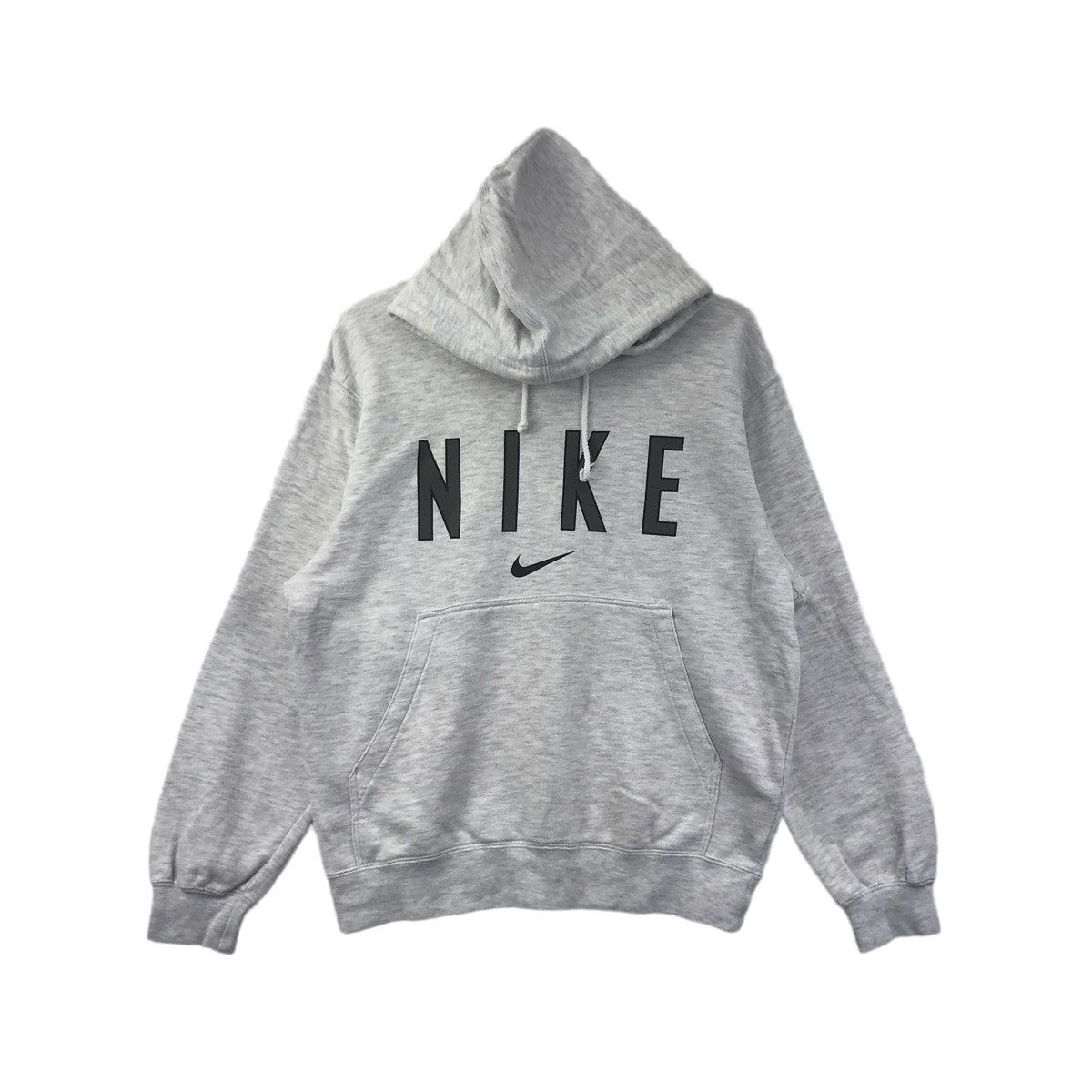 Nike Vintage 90s NIKE SWOOSH Center Logo BigPrint LogoWhiteHoodie Size US M / EU 48-50 / 2 - 1 Thumbnail