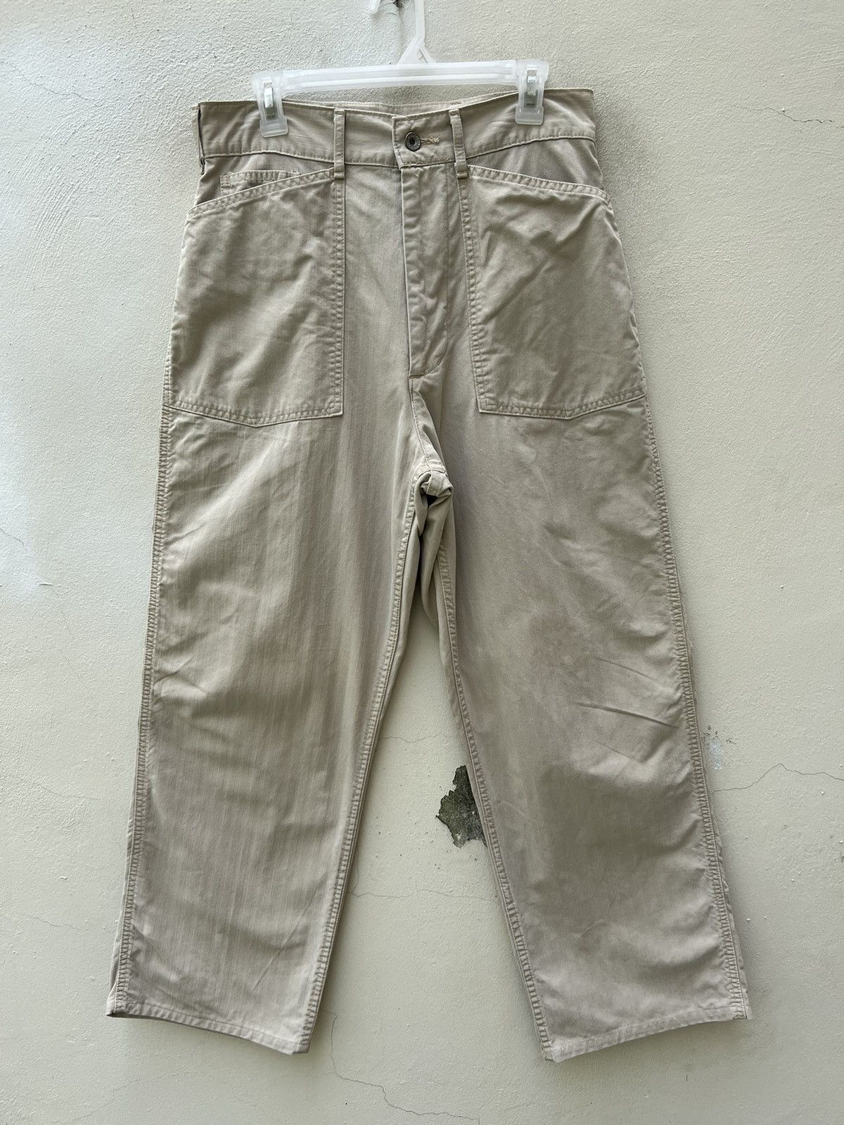 Levi's Vintage 1996 Levi’s HBT Striped Baggy Military Fatigue Pant Size US 31 - 6 Thumbnail
