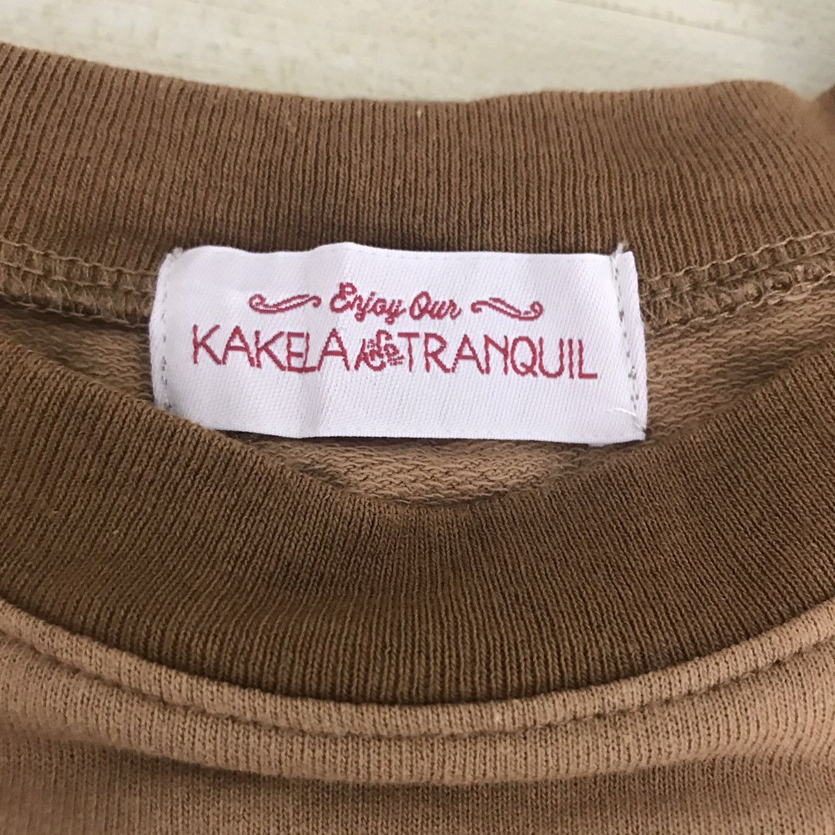 Vintage KAKELA and TRANQUIL Japanese Brand Brown Pocketed Sweatshirt Size US L / EU 52-54 / 3 - 5 Thumbnail