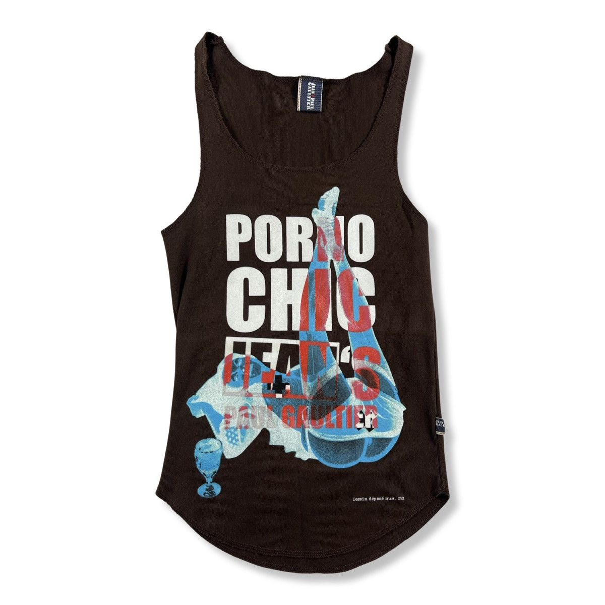 image of Jean Paul Gaultier Porno Chic Top in Brown, Women's (Size Small)