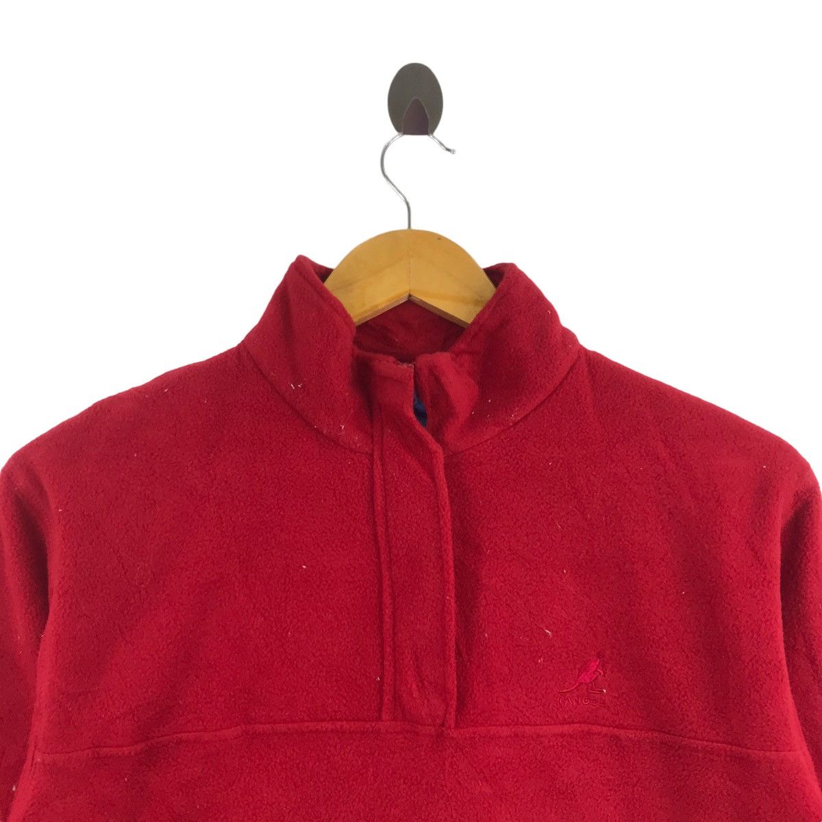 Kangol KANGOL Small Embroidered Logo Red Sherpa Sweatshirt Size US L / EU 52-54 / 3 - 2 Thumbnail