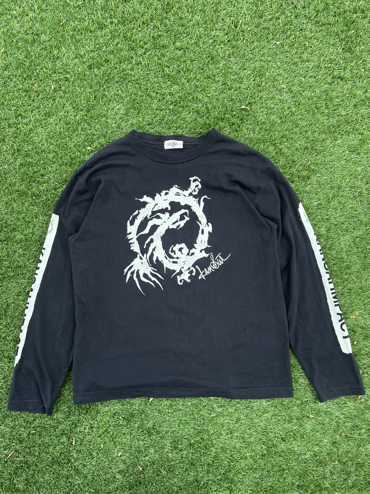 Kansai Yamamoto × Vintage VINTAGE KANSAI IMPACT SPELL OUT BLACK SHIRT Size US XL / EU 56 / 4 - 2 Thumbnail