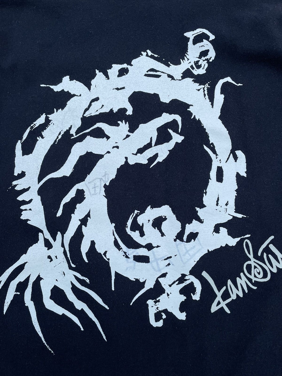 Kansai Yamamoto × Vintage VINTAGE KANSAI IMPACT SPELL OUT BLACK SHIRT Size US XL / EU 56 / 4 - 6 Thumbnail