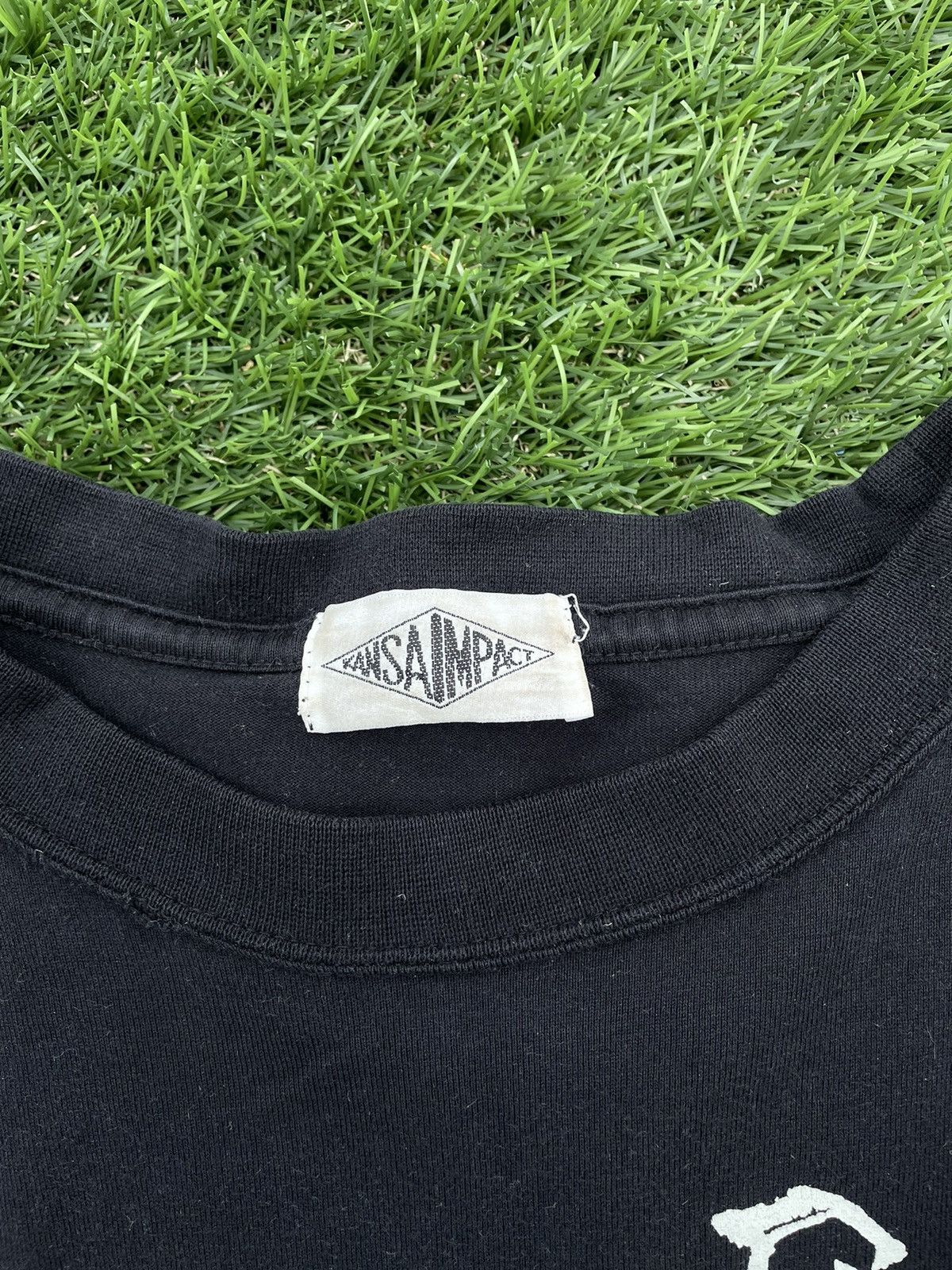 Kansai Yamamoto × Vintage VINTAGE KANSAI IMPACT SPELL OUT BLACK SHIRT Size US XL / EU 56 / 4 - 7 Thumbnail