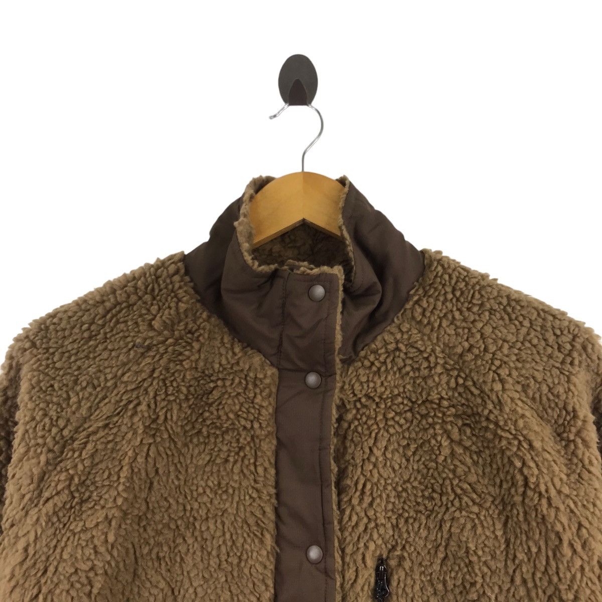 Vintage FIELD CROP Half Sherpa Oversize Brown Sweatshirt Size US L / EU 52-54 / 3 - 2 Thumbnail