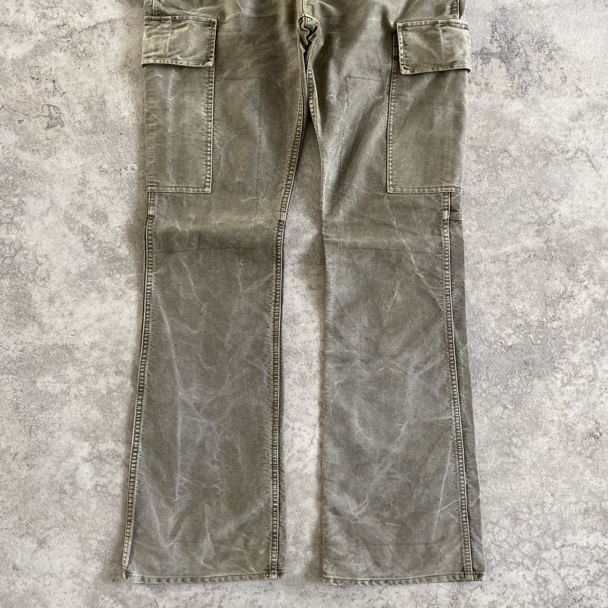 JACKROSE Jackrose Japan Faded Green Flared Cargo Pants Size US 31 - 4 Thumbnail