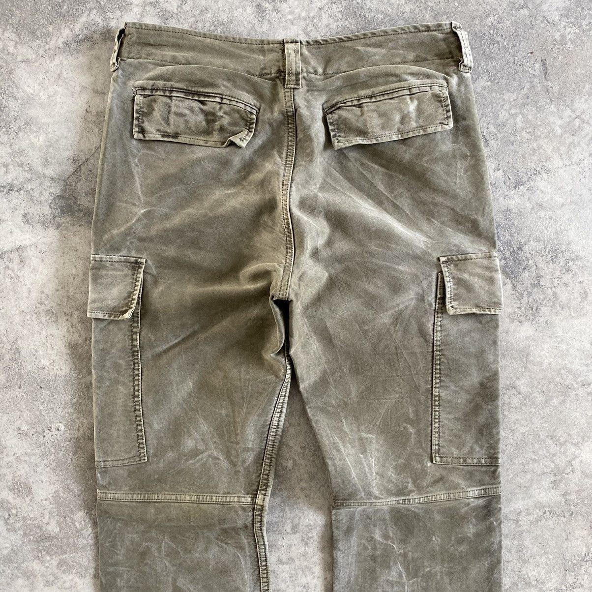 JACKROSE Jackrose Japan Faded Green Flared Cargo Pants Size US 31 - 12 Thumbnail