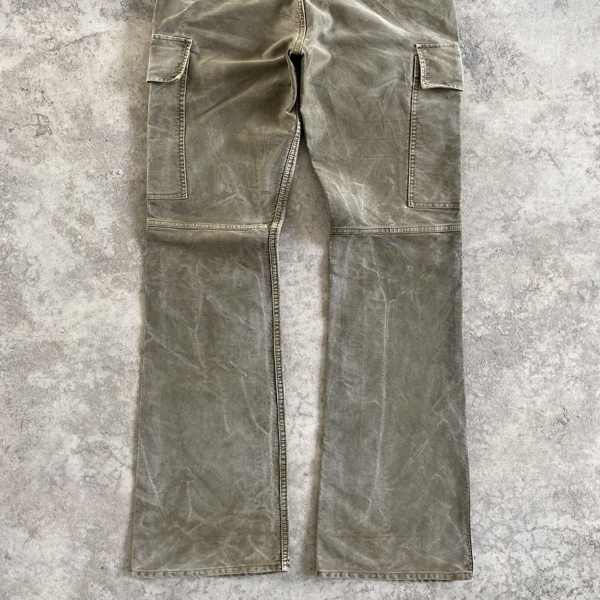 JACKROSE Jackrose Japan Faded Green Flared Cargo Pants Size US 31 - 13 Thumbnail