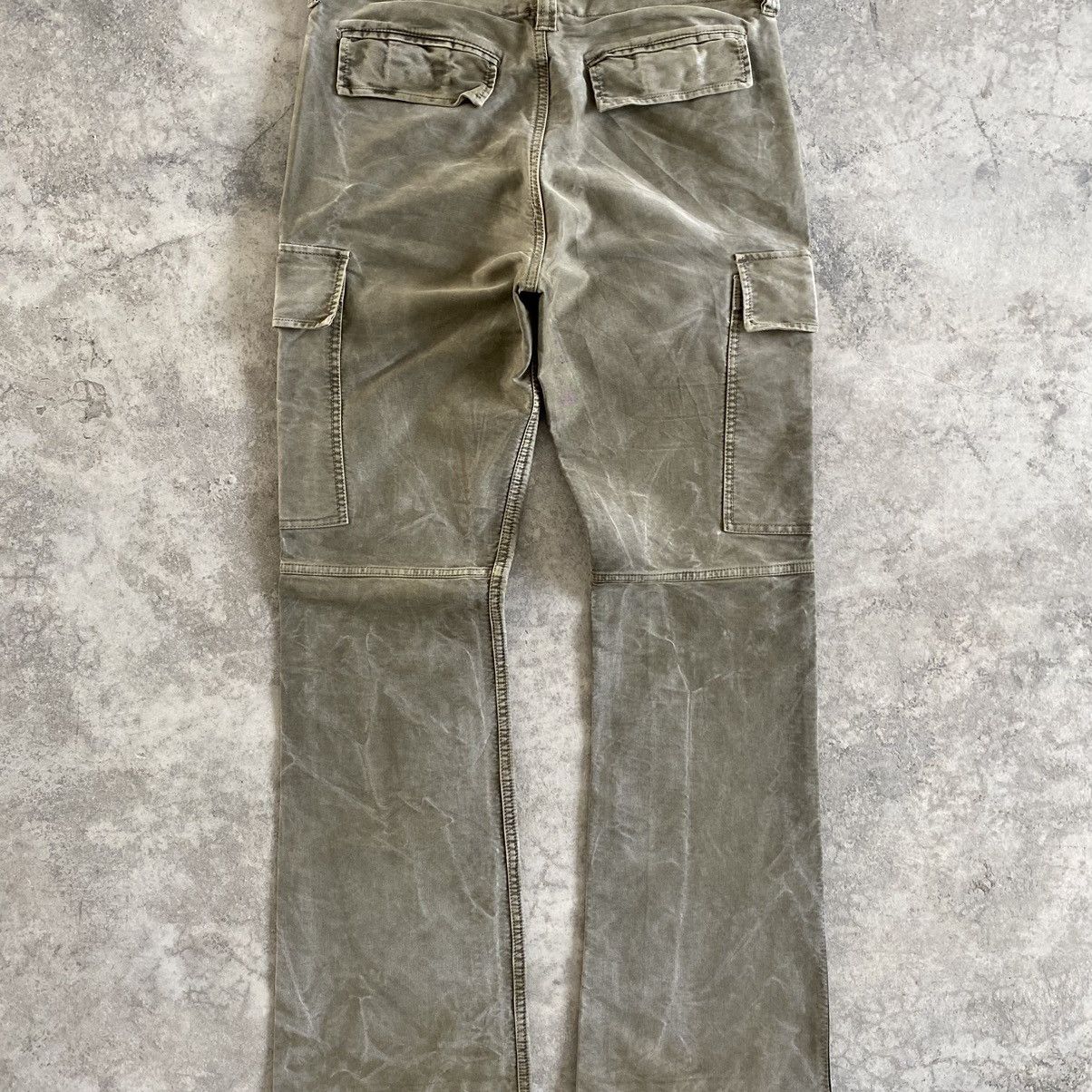 JACKROSE Jackrose Japan Faded Green Flared Cargo Pants Size US 31 - 14 Thumbnail
