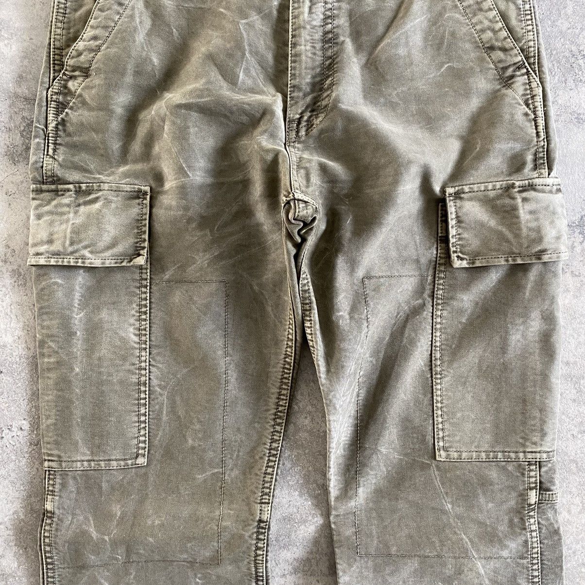 JACKROSE Jackrose Japan Faded Green Flared Cargo Pants Size US 31 - 6 Thumbnail