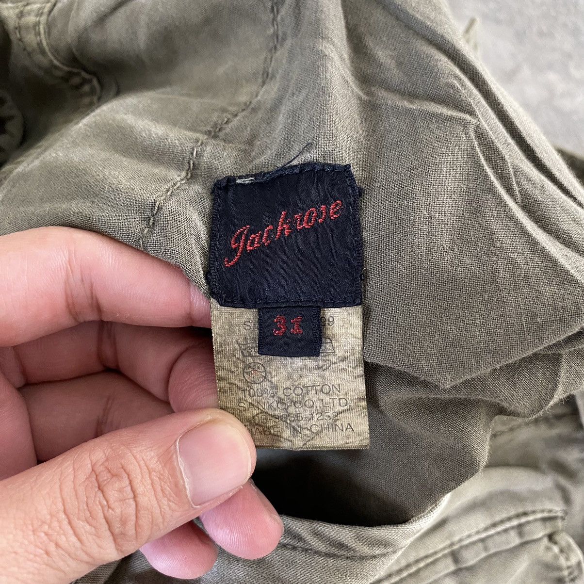 JACKROSE Jackrose Japan Faded Green Flared Cargo Pants Size US 31 - 15 Thumbnail