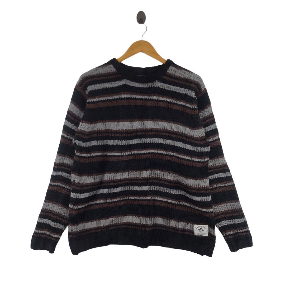 Vintage TITICACA Japanese Brand Stripes Knitwear Sweatshirt Size US M / EU 48-50 / 2 - 1 Thumbnail