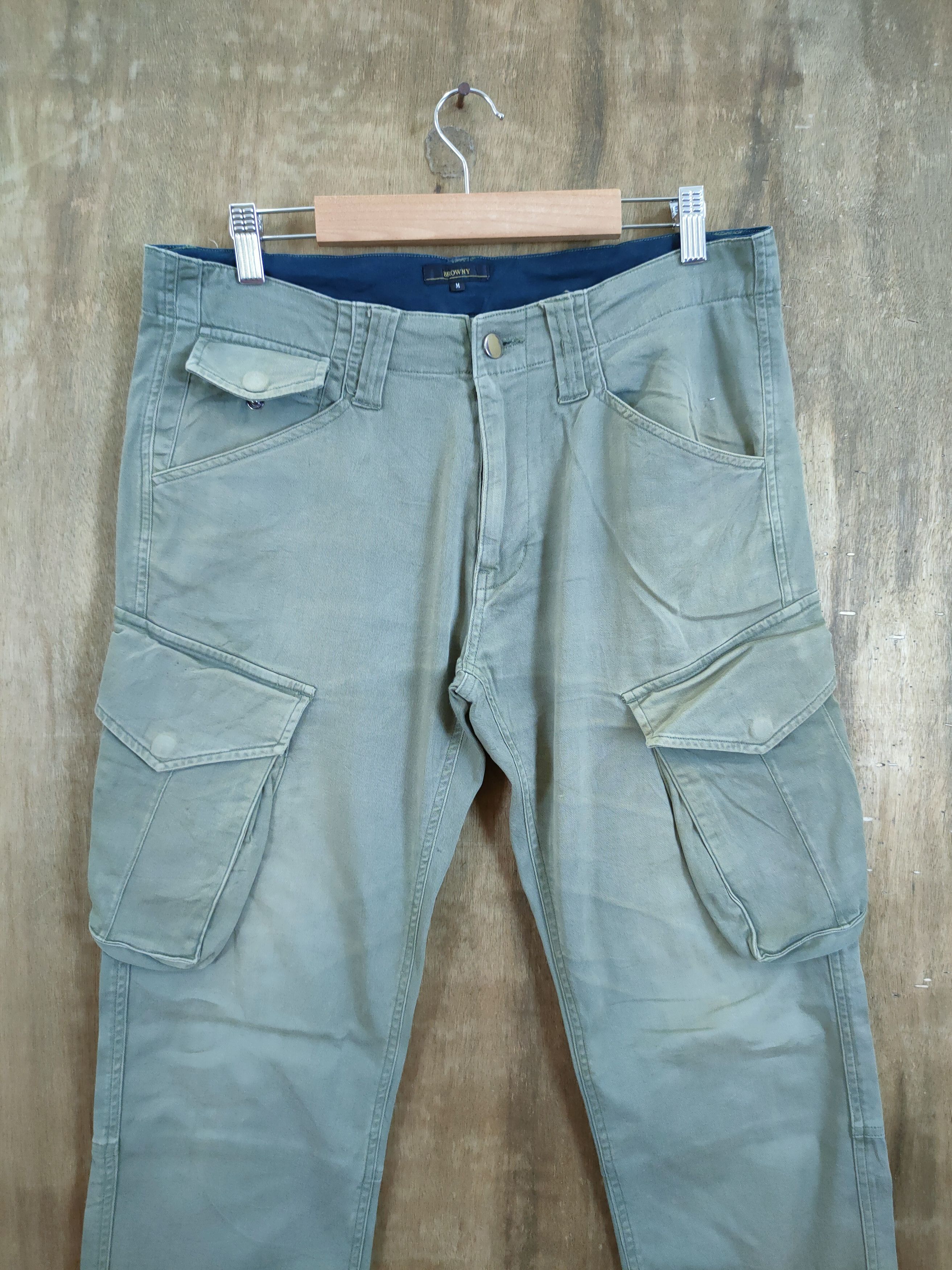 Japanese Brand Browny japan multi pocket tactical cargo pants #46-724 Size US 31 - 3 Thumbnail