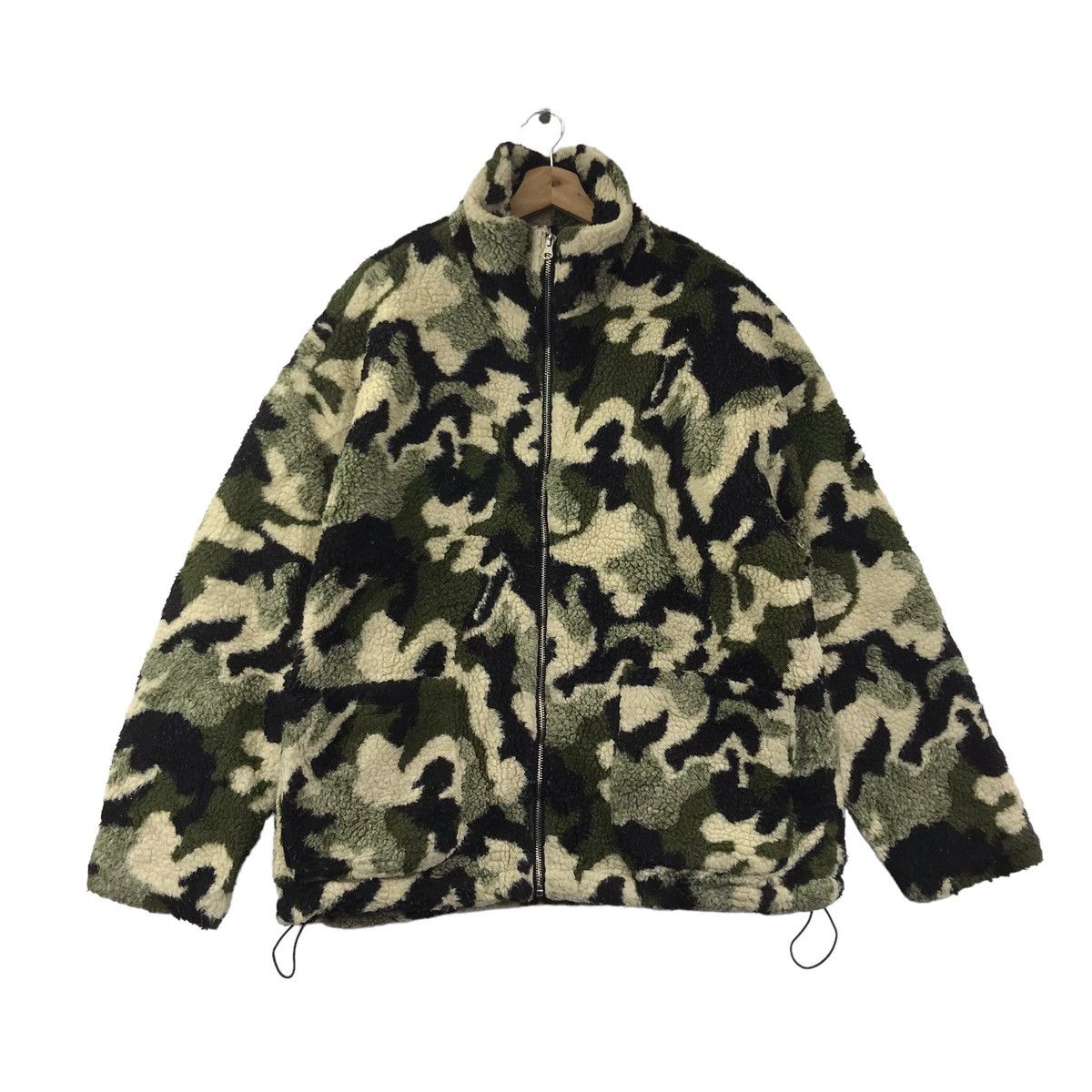 Vintage MYTH By RACHEL Deep Pile Camouflage Sherpa Zipper Sweater Size US L / EU 52-54 / 3 - 1 Thumbnail
