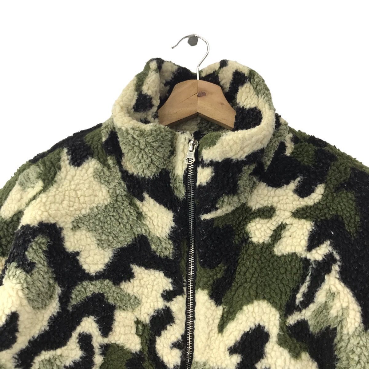 Vintage MYTH By RACHEL Deep Pile Camouflage Sherpa Zipper Sweater Size US L / EU 52-54 / 3 - 2 Thumbnail
