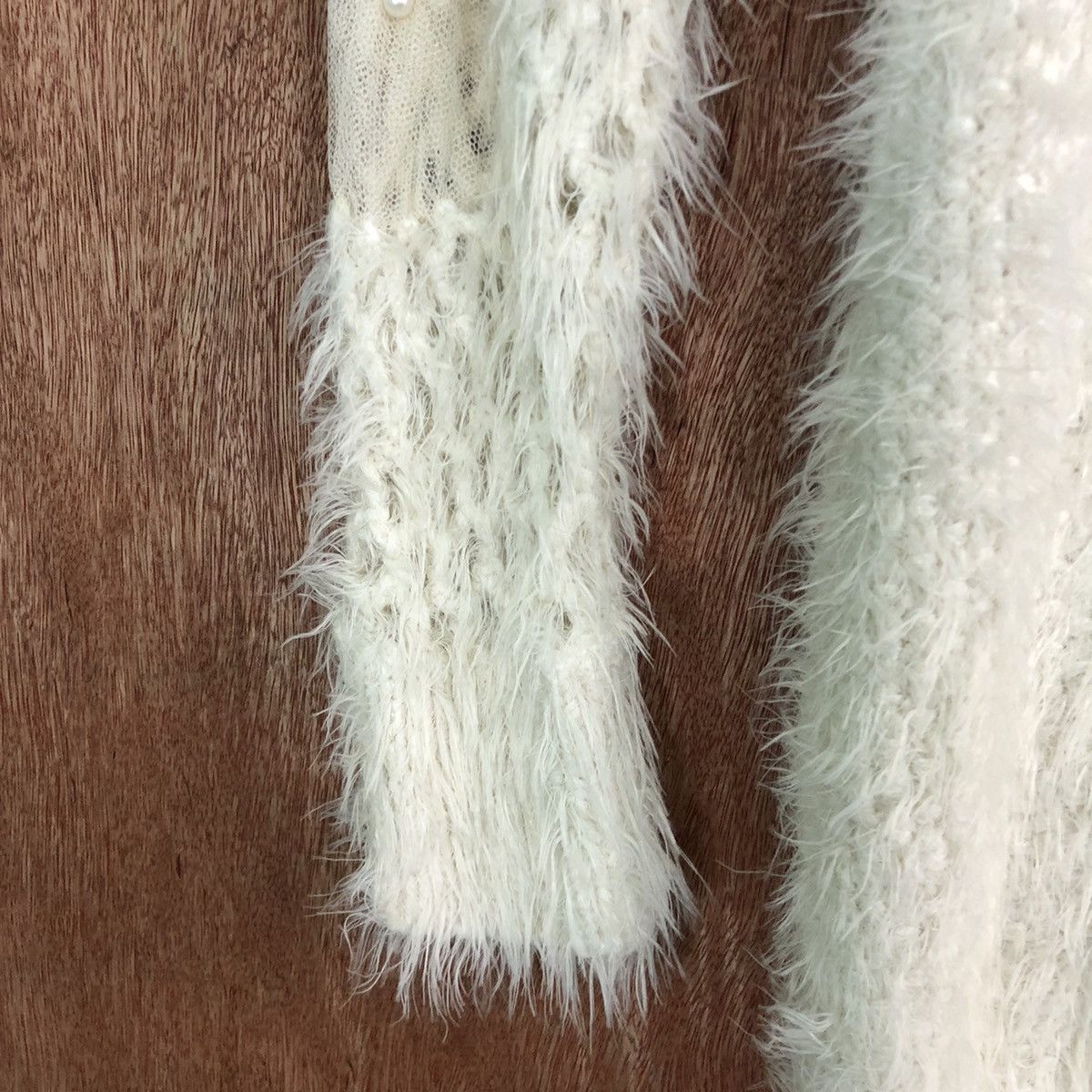 Homespun Knitwear MIIA White Mohair Distressed Style Knitwear Size US S / EU 44-46 / 1 - 6 Thumbnail