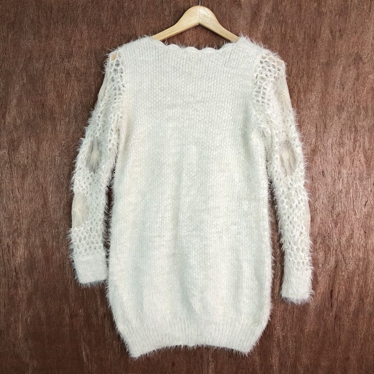 Homespun Knitwear MIIA White Mohair Distressed Style Knitwear Size US S / EU 44-46 / 1 - 10 Thumbnail