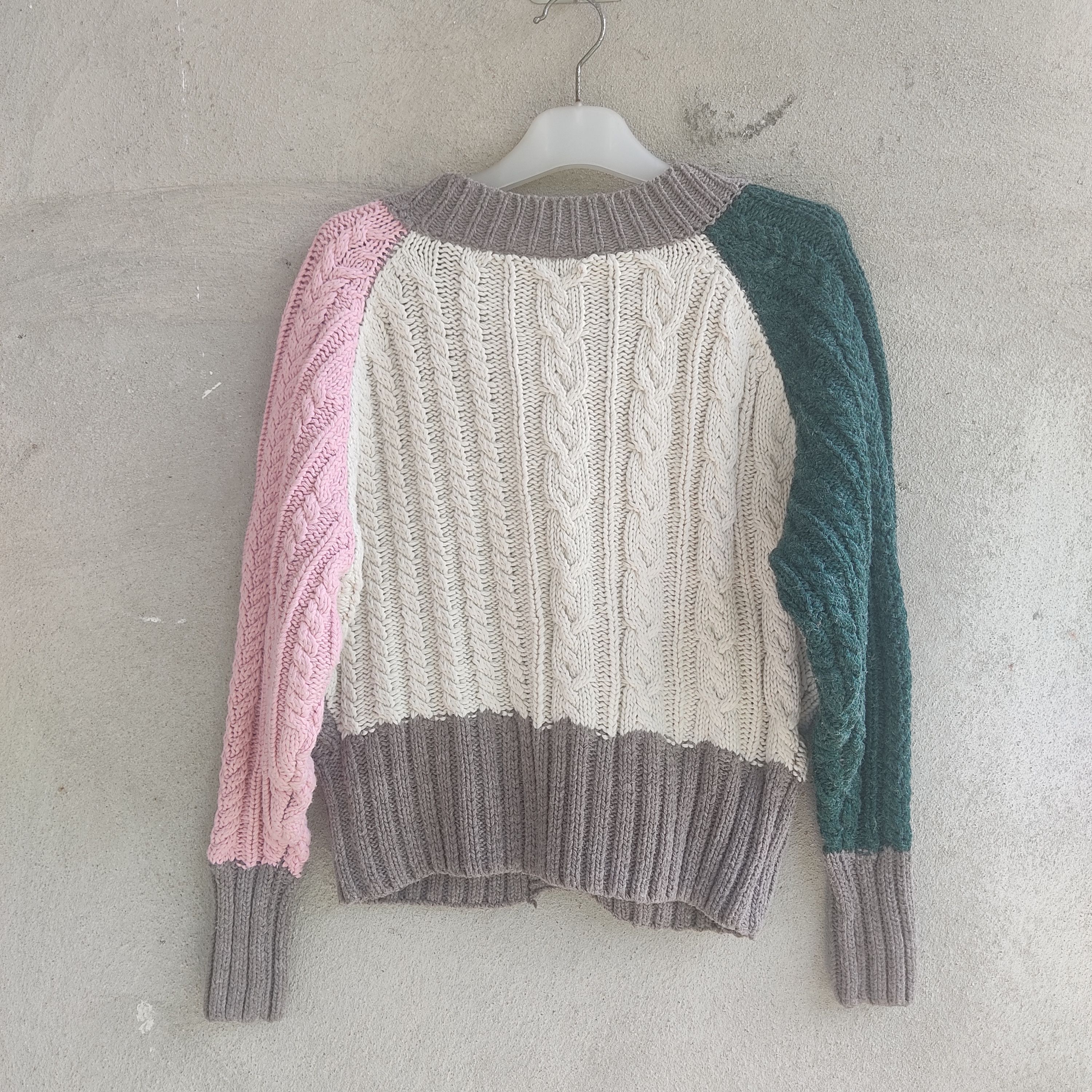 Aran Isles Knitwear Multicolour Patchwork Aran Cardigan Knitwear Size L / US 10 / IT 46 - 9 Thumbnail