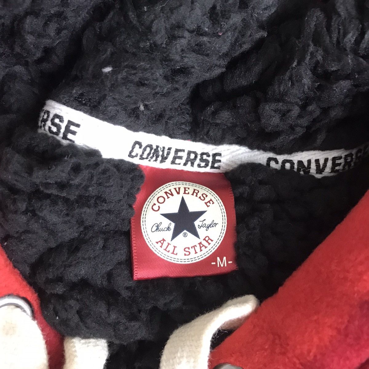 Converse CONVERSE ALL STAR Check Embroidered Logo Red Hoodie Size US M / EU 48-50 / 2 - 5 Thumbnail