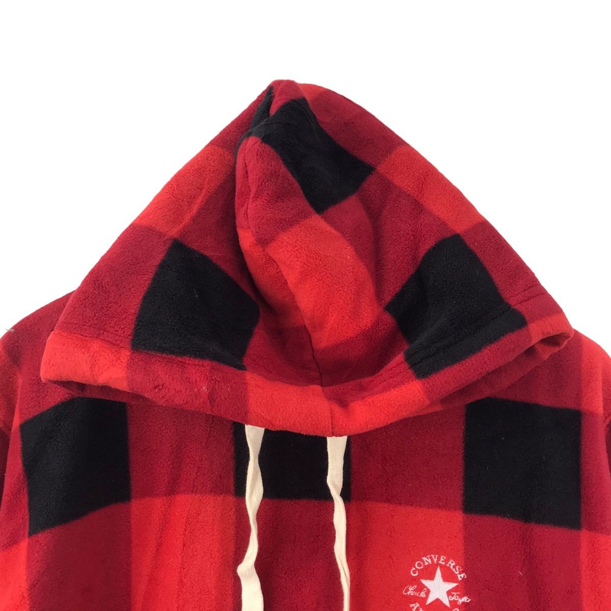 Converse CONVERSE ALL STAR Check Embroidered Logo Red Hoodie Size US M / EU 48-50 / 2 - 2 Thumbnail