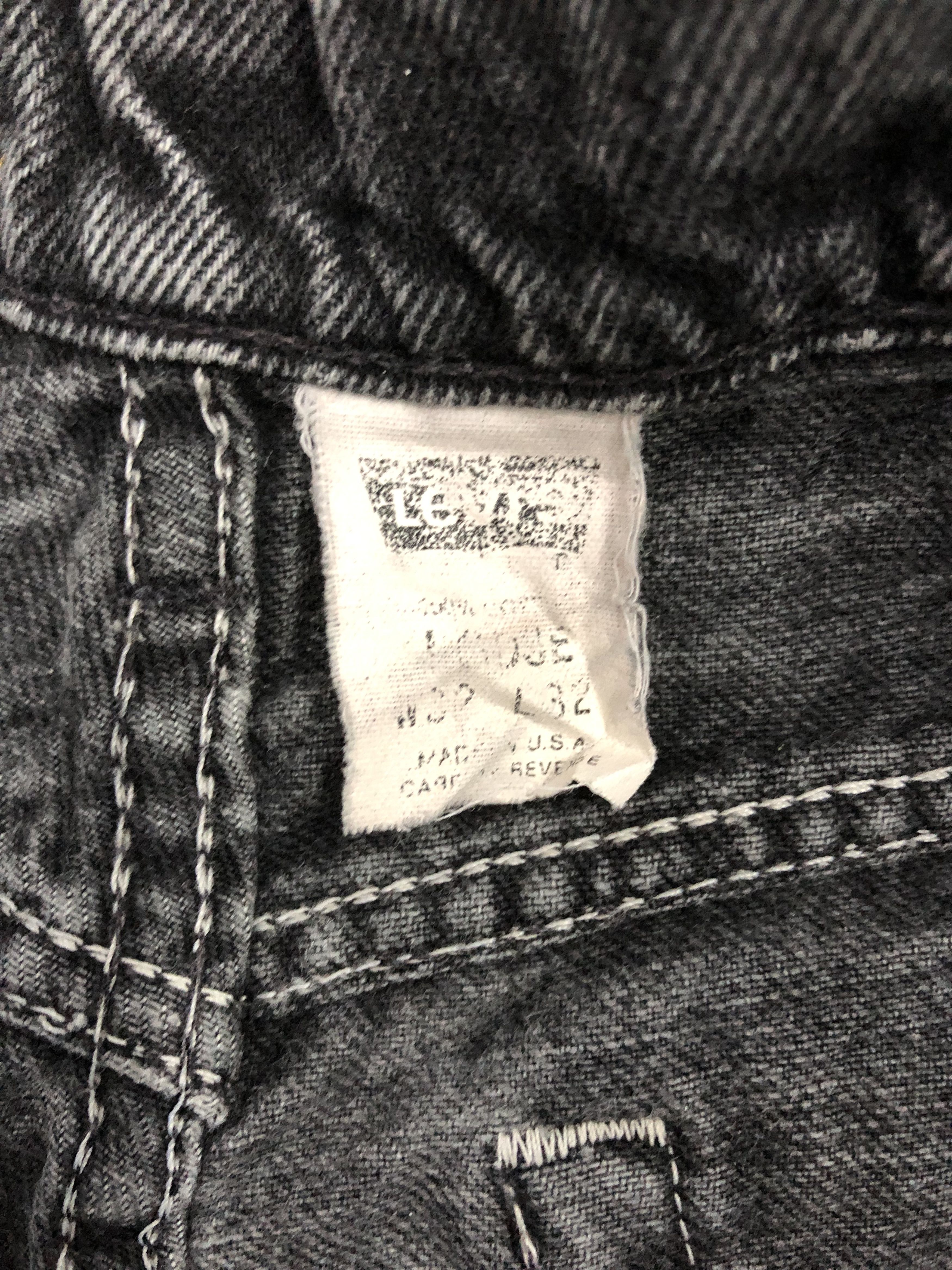 Levi's Vintage 90s Levis Cropped Black Jeans DP1152 Size US 32 / EU 48 - 6 Thumbnail