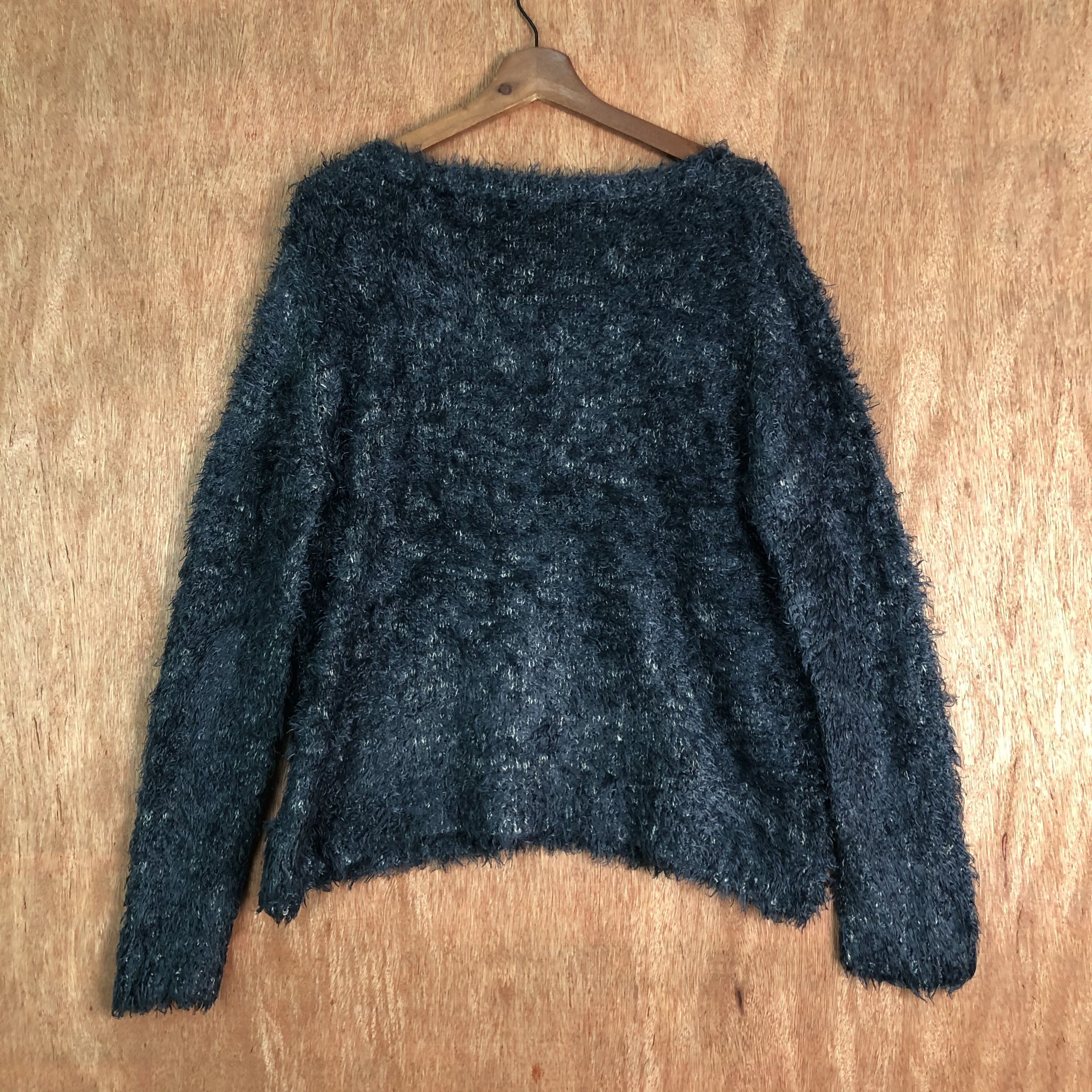 Japanese Brand Chocol Raffine Dark Blue Mohair Knitwear Size US L / EU 52-54 / 3 - 9 Thumbnail