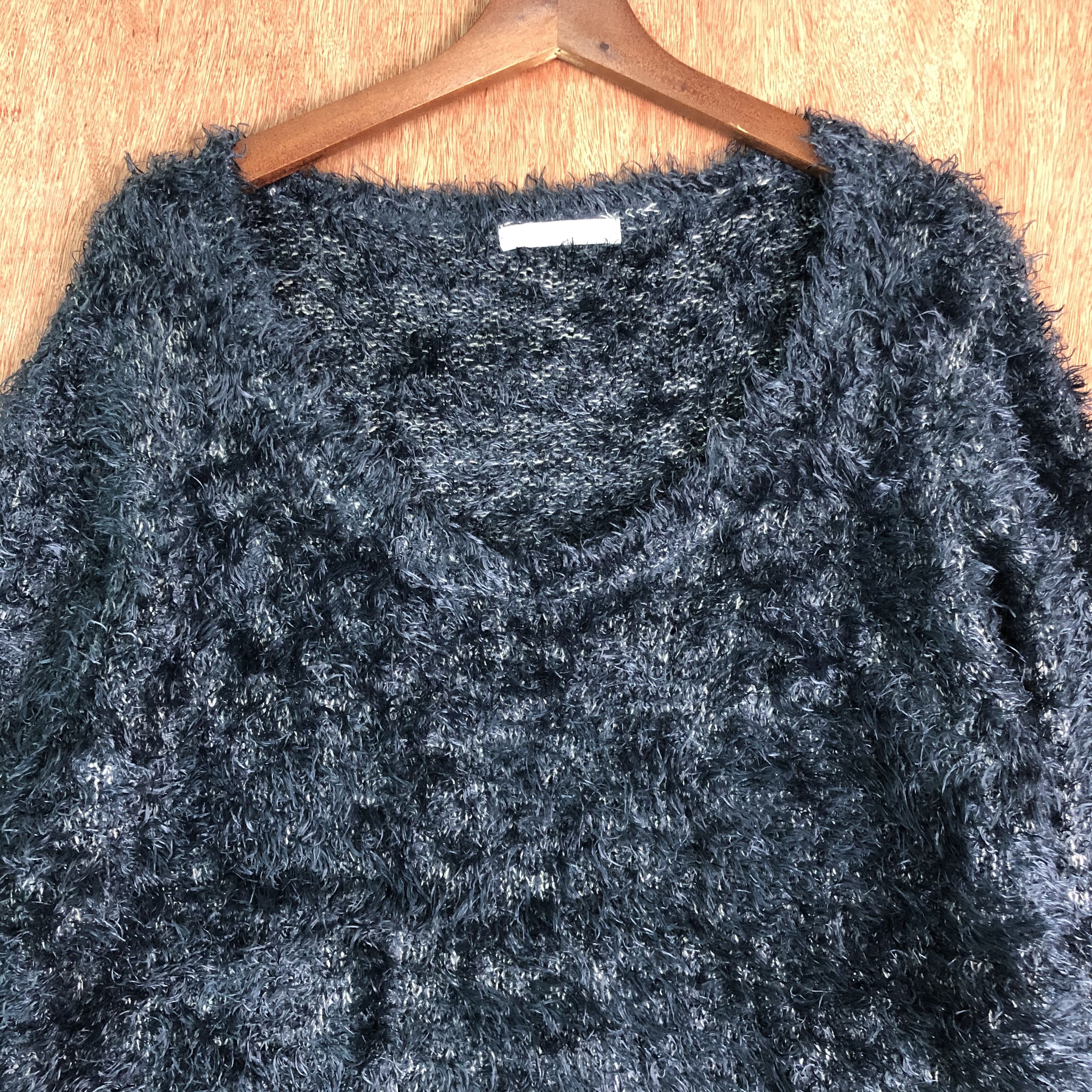 Japanese Brand Chocol Raffine Dark Blue Mohair Knitwear Size US L / EU 52-54 / 3 - 2 Thumbnail