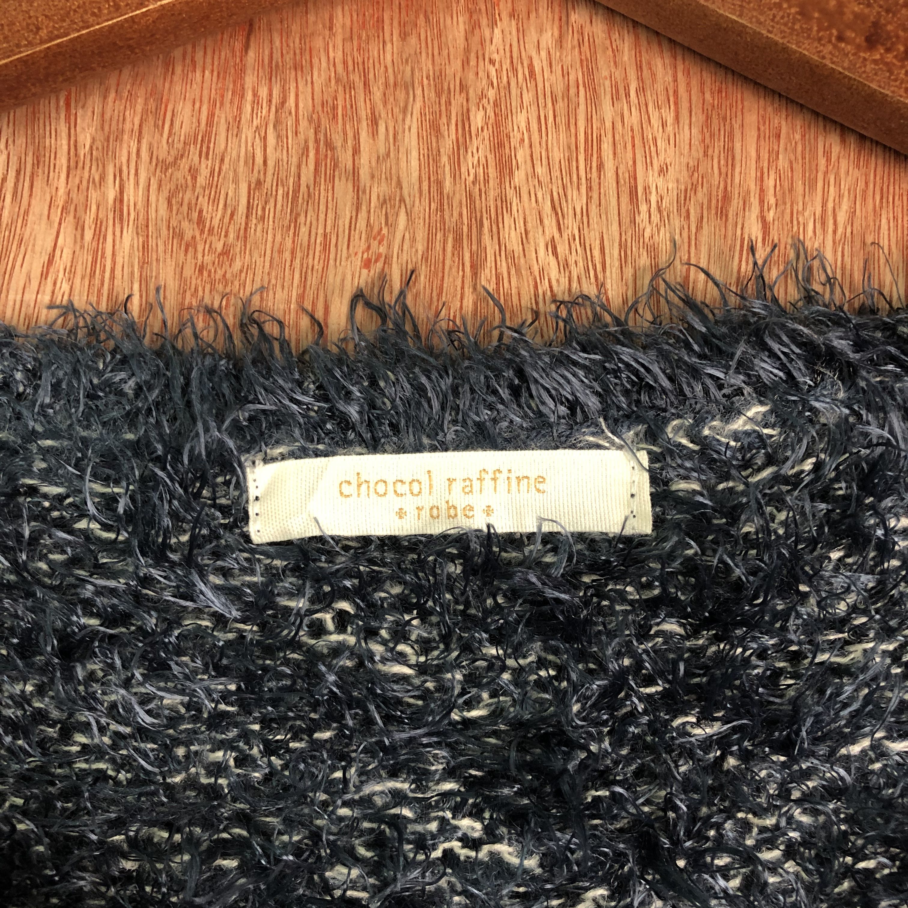 Japanese Brand Chocol Raffine Dark Blue Mohair Knitwear Size US L / EU 52-54 / 3 - 10 Thumbnail