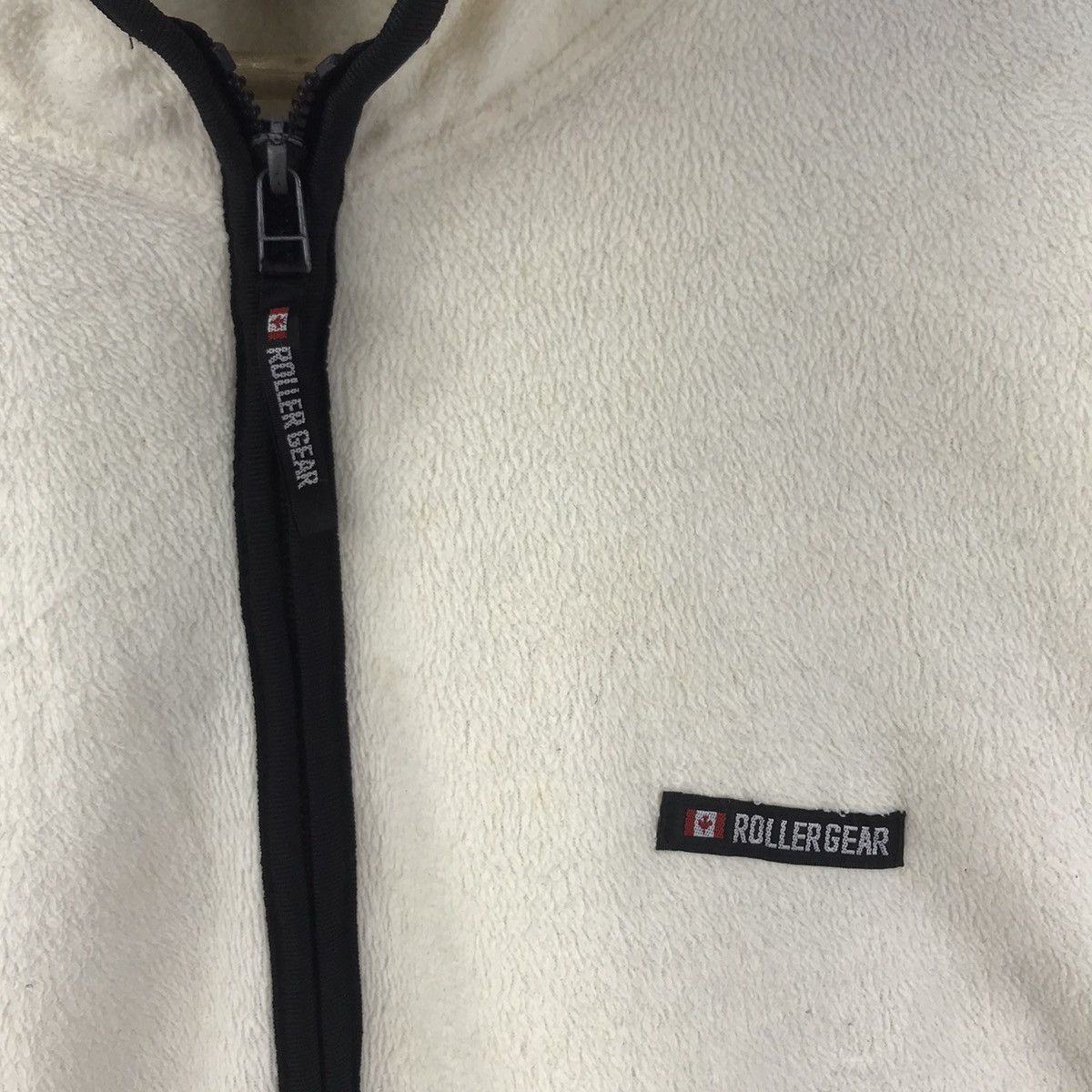 Vintage ROLLER GEAR Canada Brand White Sherpa Half Zipper Sweater Size US L / EU 52-54 / 3 - 3 Thumbnail