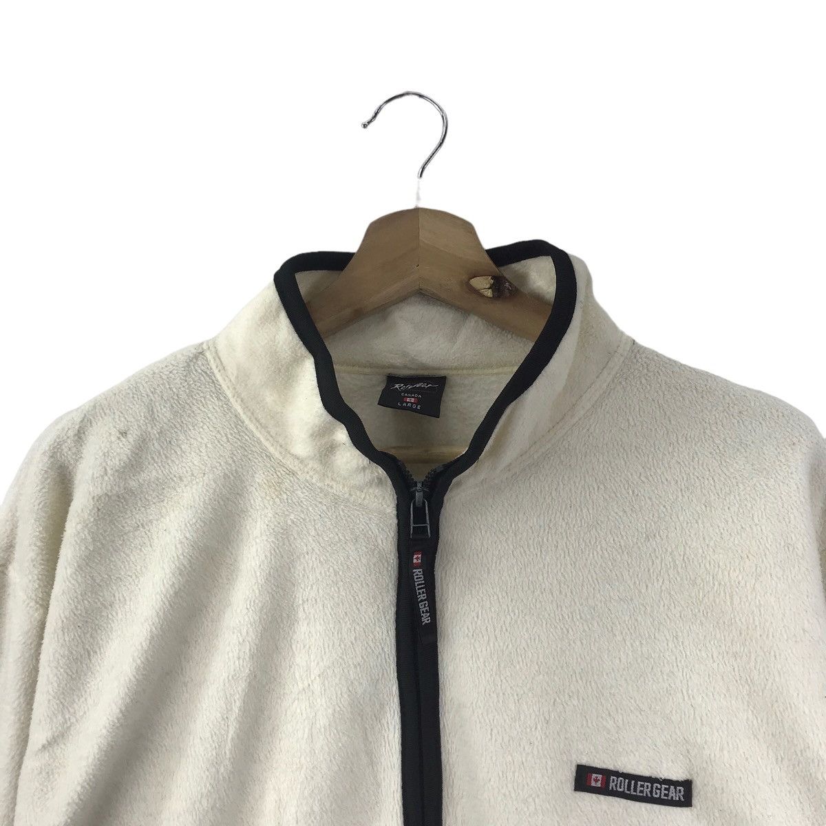 Vintage ROLLER GEAR Canada Brand White Sherpa Half Zipper Sweater Size US L / EU 52-54 / 3 - 2 Thumbnail