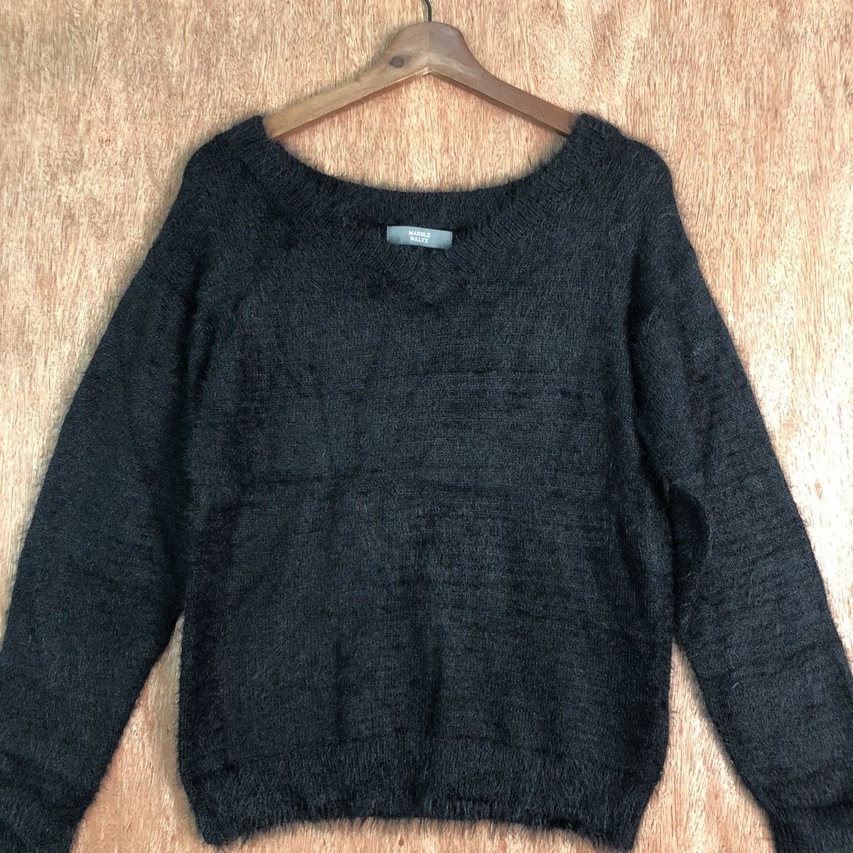 Homespun Knitwear Marble Waltz Black Mohair Shag Shaggy Knitwear Size US M / EU 48-50 / 2 - 3 Thumbnail