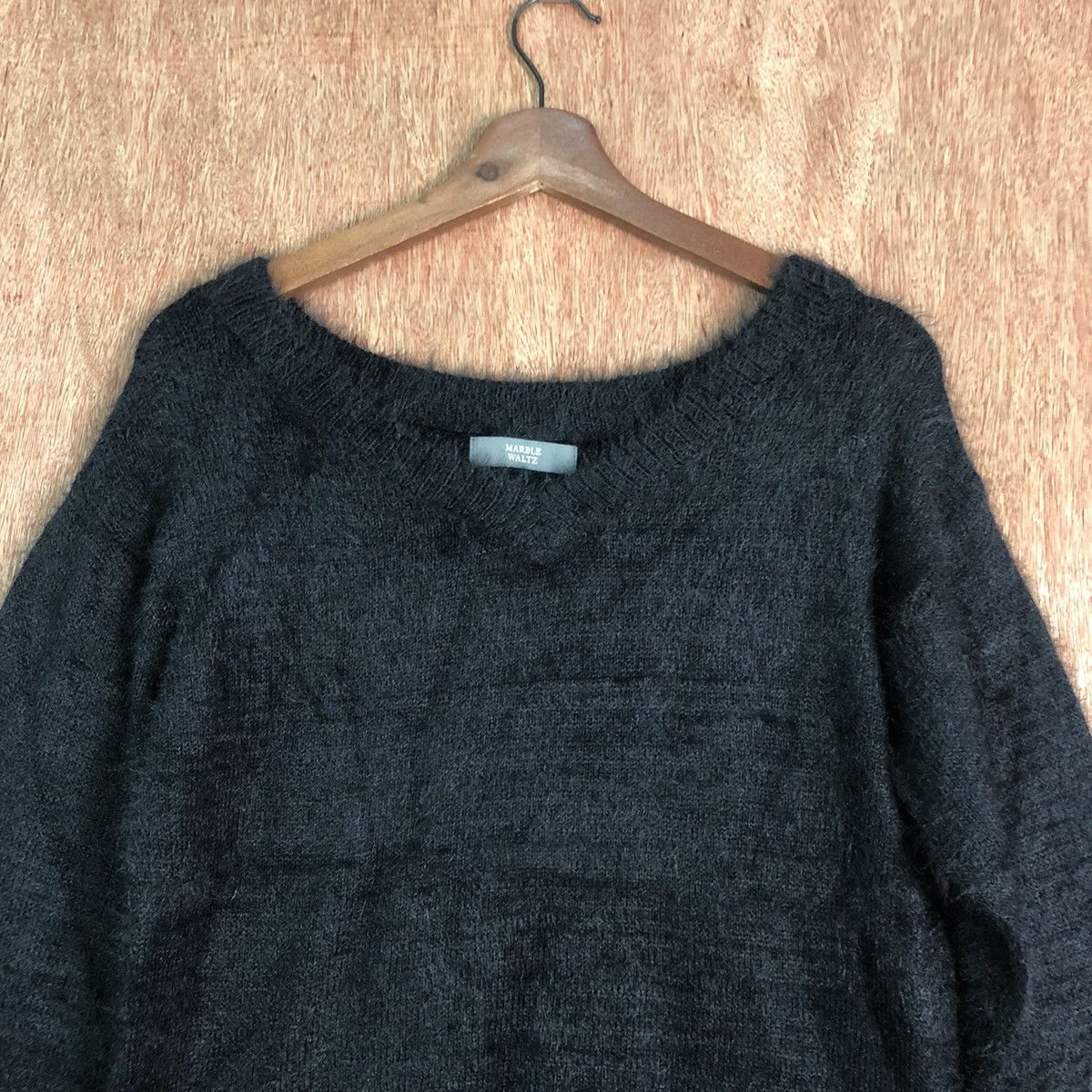 Homespun Knitwear Marble Waltz Black Mohair Shag Shaggy Knitwear Size US M / EU 48-50 / 2 - 2 Thumbnail