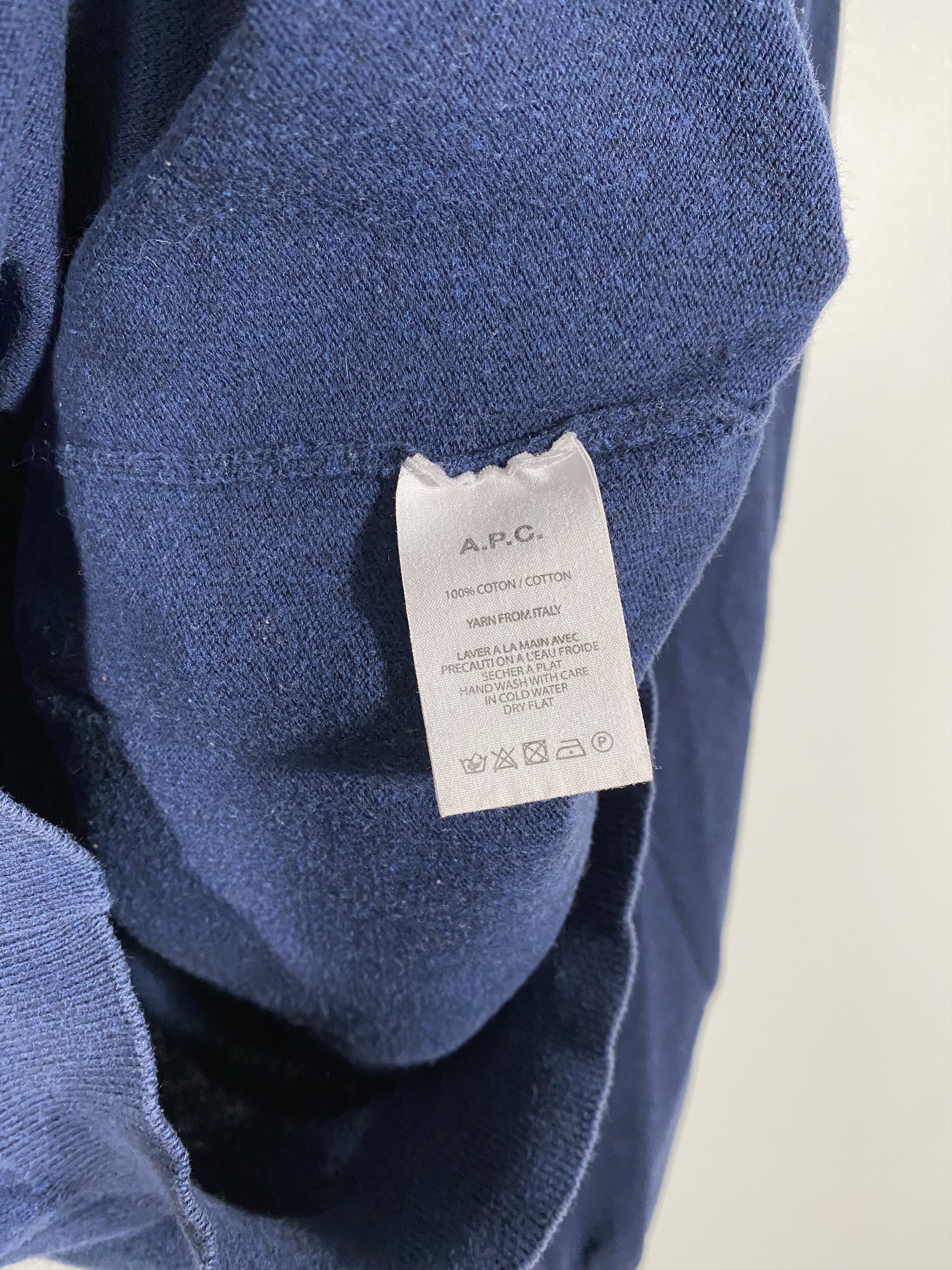 A.P.C. A.P.C. yarn knit sweater navy blue Size US M / EU 48-50 / 2 - 6 Thumbnail