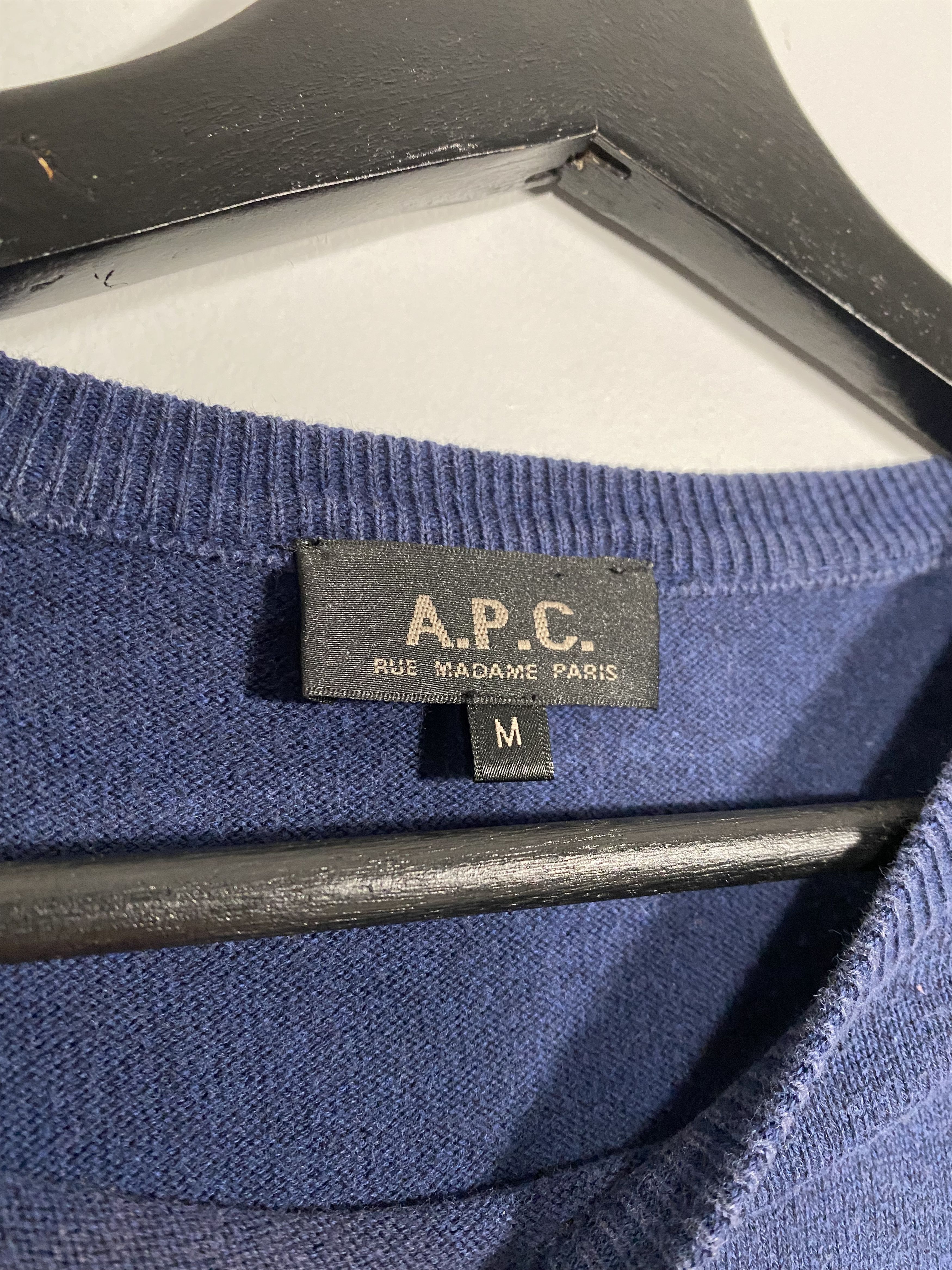 A.P.C. A.P.C. yarn knit sweater navy blue Size US M / EU 48-50 / 2 - 3 Thumbnail