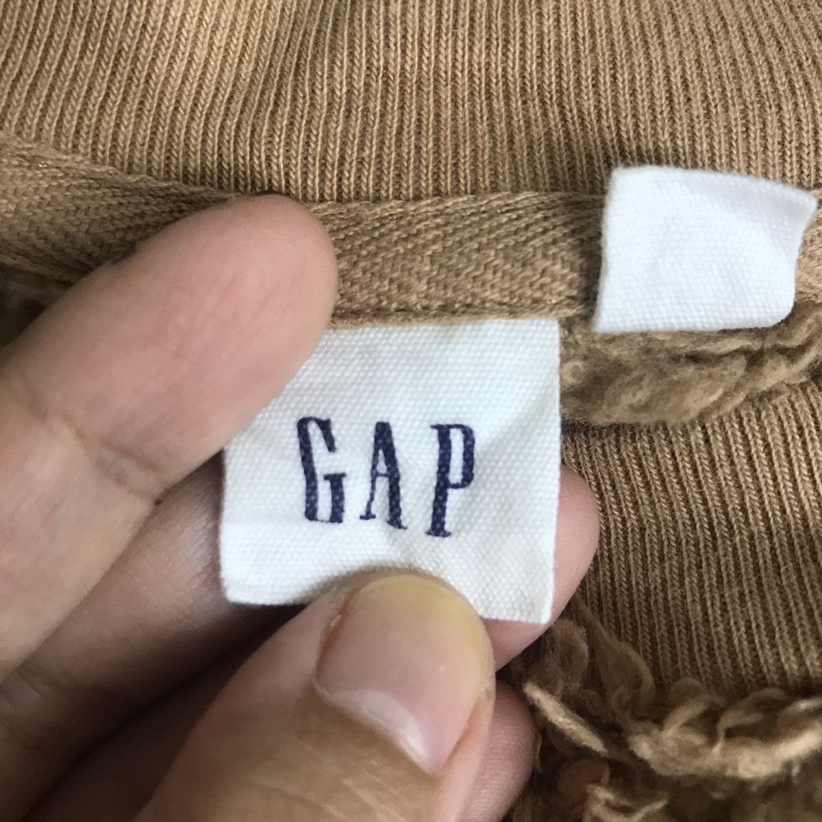 Gap GAP Big Embroidered Logo Brown Deep Sherpa Sweatshirt Size US S / EU 44-46 / 1 - 4 Thumbnail