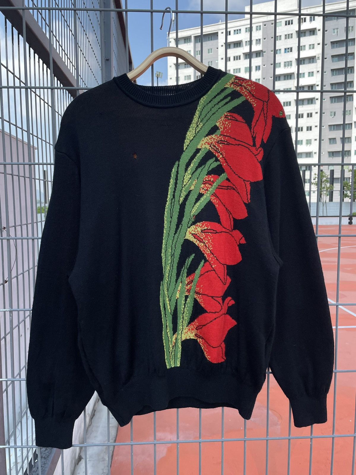 Aran Isles Knitwear × Japanese Brand P4 FLORAL WOOL KNITWEAR Size US M / EU 48-50 / 2 - 1 Thumbnail