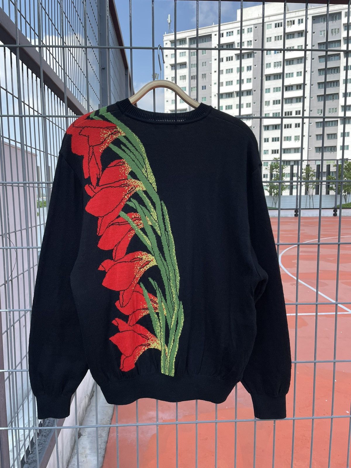 Aran Isles Knitwear × Japanese Brand P4 FLORAL WOOL KNITWEAR Size US M / EU 48-50 / 2 - 3 Thumbnail