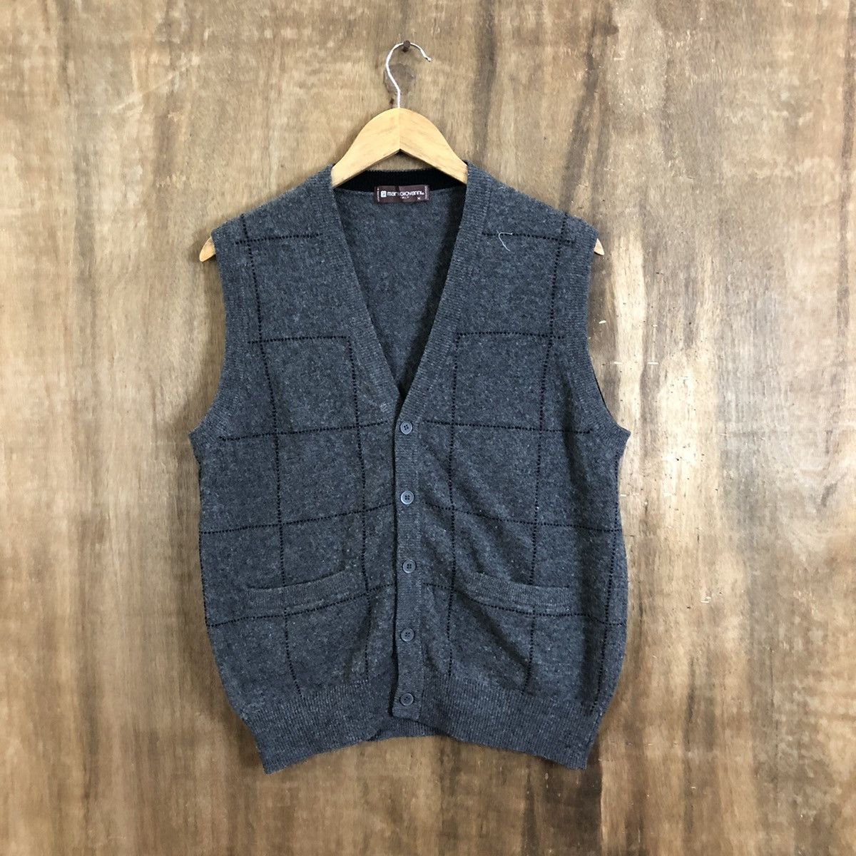 Other Mario Giorami Grey Vest Cardigan Knitwear #118 Size US M / EU 48-50 / 2 - 1 Thumbnail