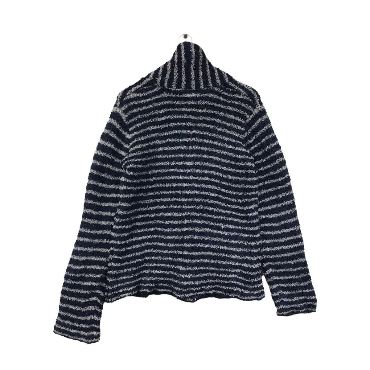 Tete Homme BLACK On TETE HOMME Issey Miyake FleeceSherpa Tripes Sweater Size US S / EU 44-46 / 1 - 7 Thumbnail