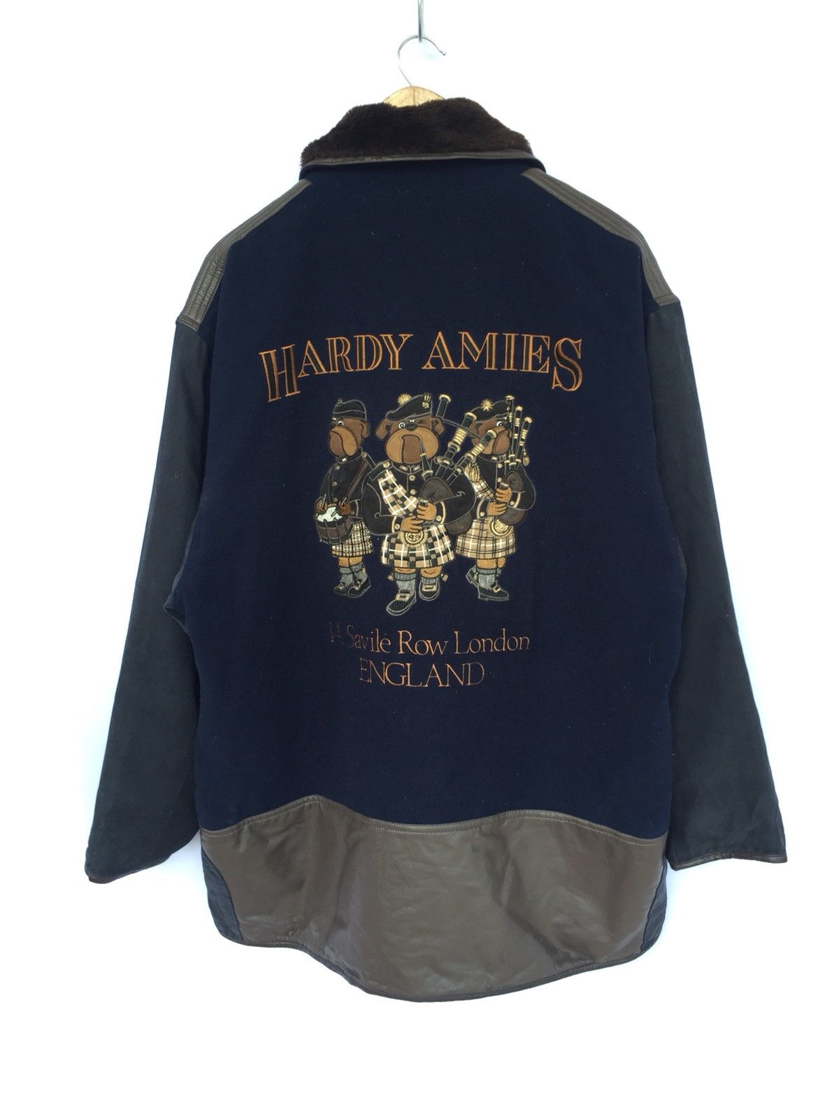 Hardy Amies Dog Embroidered Neck Fur Wool Oversized Coat Size US XL / EU 56 / 4 - 1 Thumbnail
