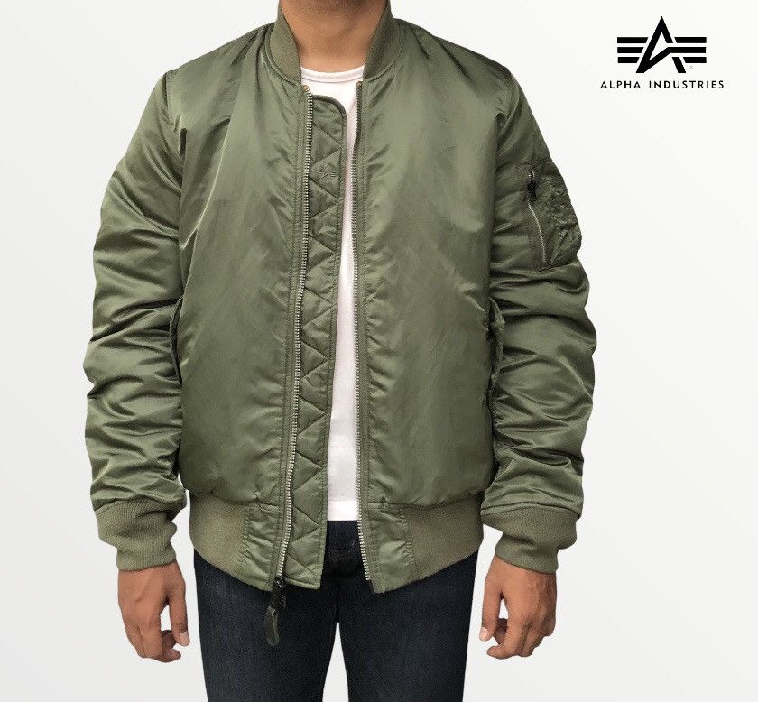Alpha Industries Alpha Industries Flyer Intermediate MA-1 Bomber Jacket Size US XL / EU 56 / 4 - 4 Thumbnail