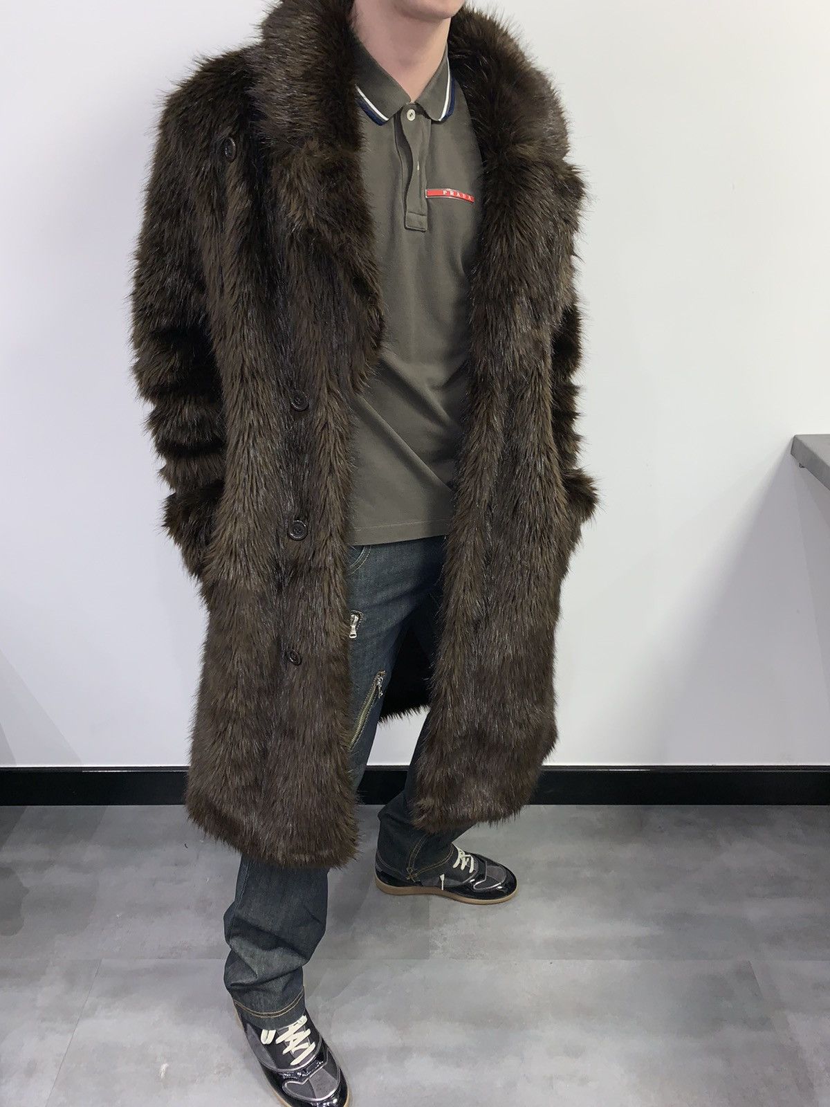 image of Avant Garde x Maison Margiela Aw 07/08 Reedition Maison Margiela X H&m Brown Fur Jacket (Size Mediu