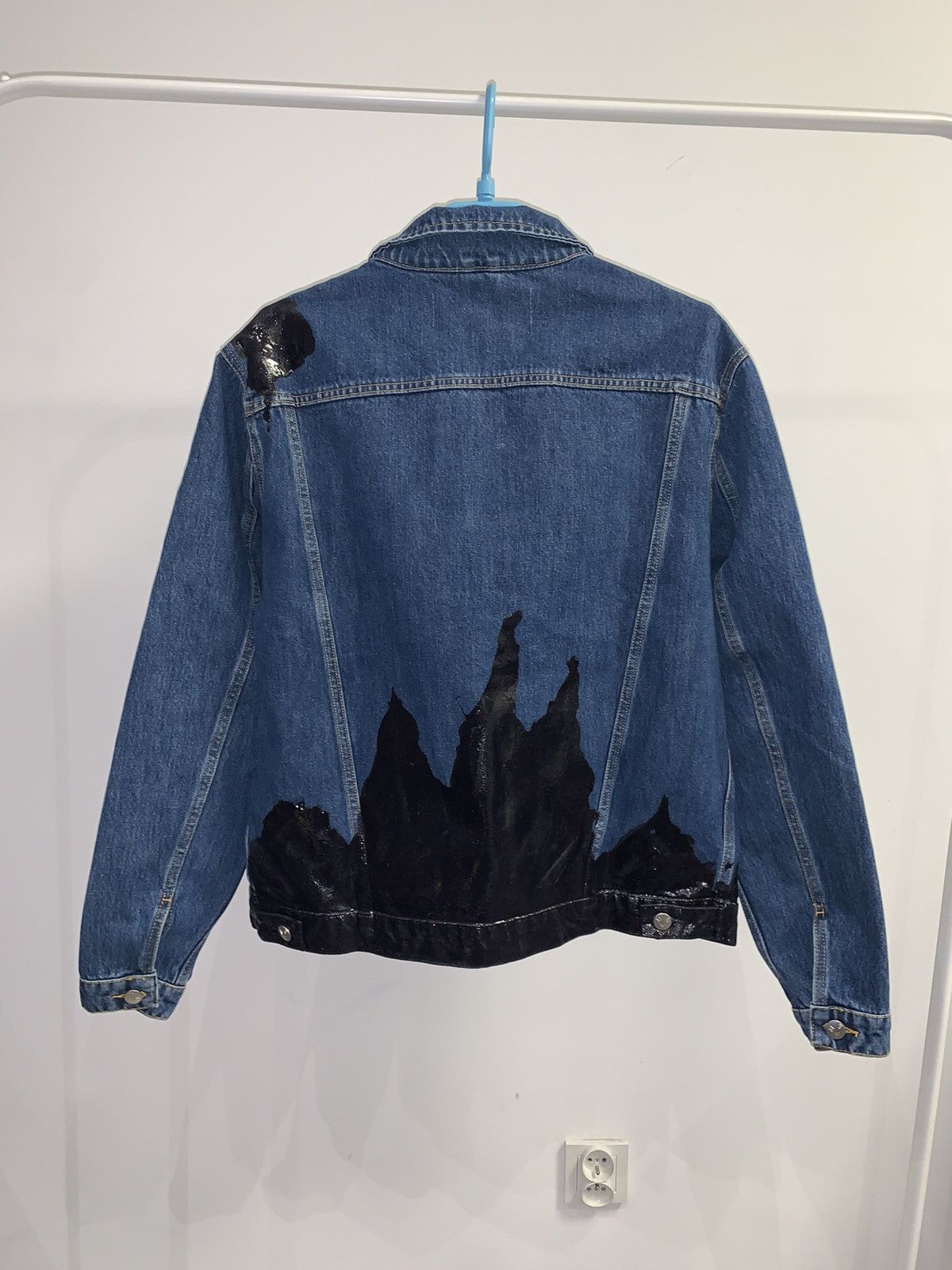 Misbhv !DS! AW18 MISBHV Wet Print Indigo Denim Jacket Size US L / EU 52-54 / 3 - 7 Thumbnail