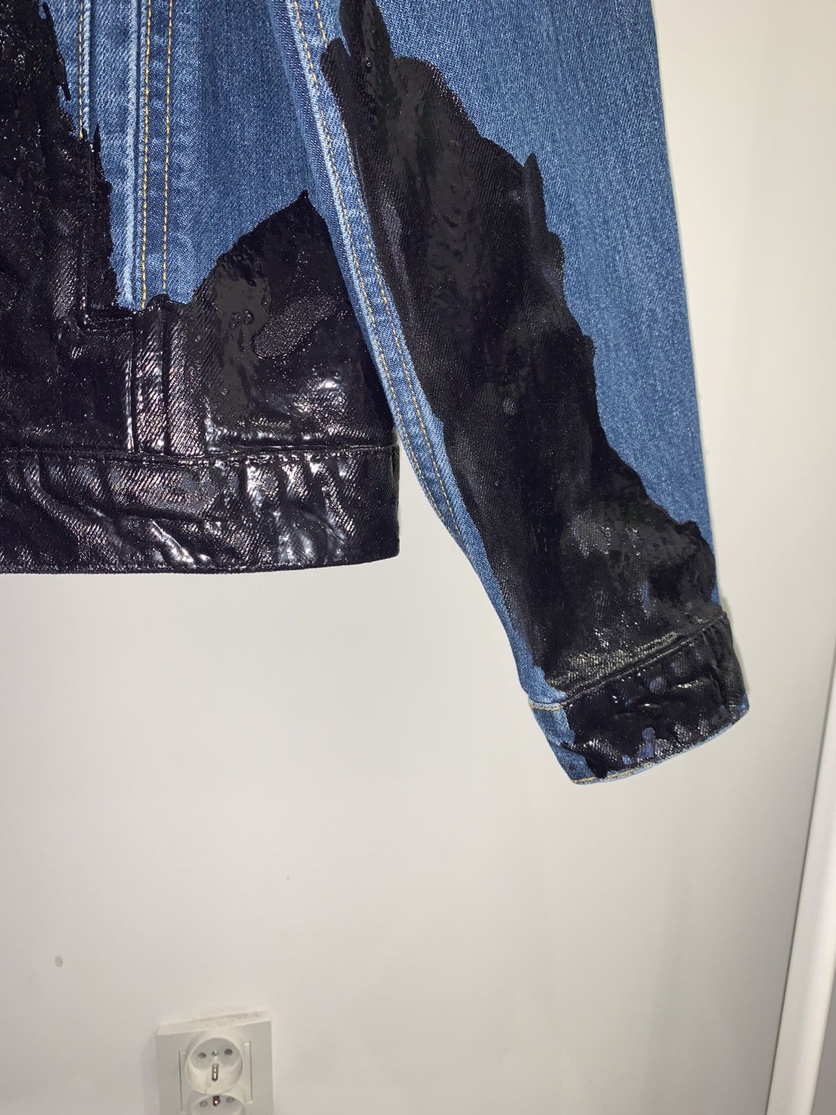 Misbhv !DS! AW18 MISBHV Wet Print Indigo Denim Jacket Size US L / EU 52-54 / 3 - 6 Thumbnail