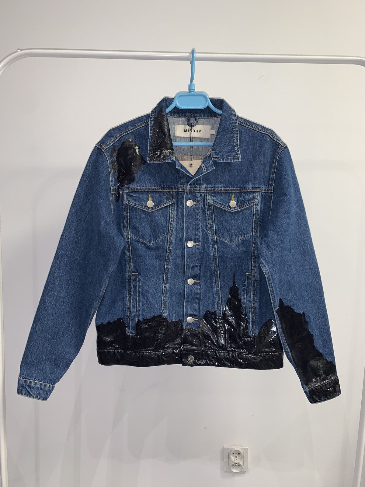 Misbhv !DS! AW18 MISBHV Wet Print Indigo Denim Jacket Size US L / EU 52-54 / 3 - 2 Thumbnail