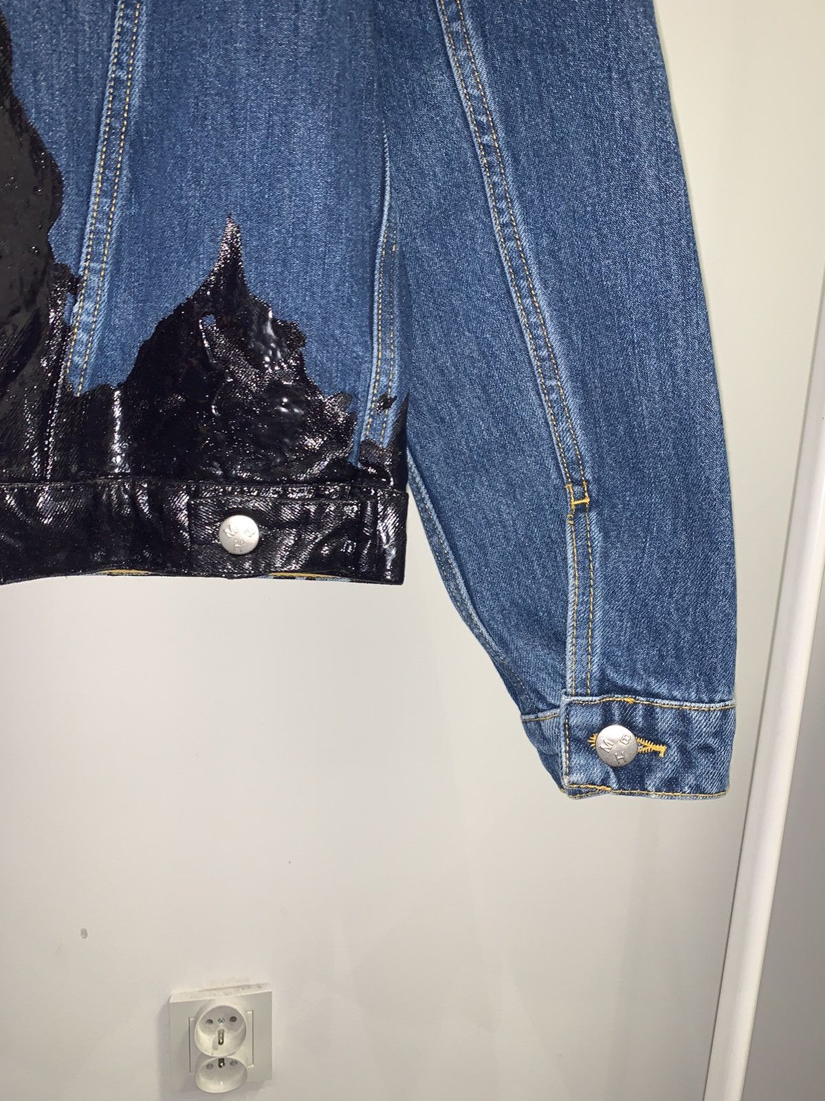 Misbhv !DS! AW18 MISBHV Wet Print Indigo Denim Jacket Size US L / EU 52-54 / 3 - 9 Thumbnail