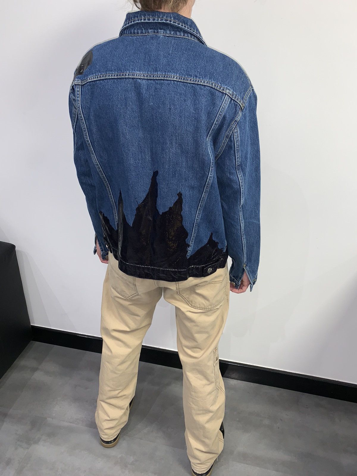 Misbhv !DS! AW18 MISBHV Wet Print Indigo Denim Jacket Size US L / EU 52-54 / 3 - 4 Thumbnail