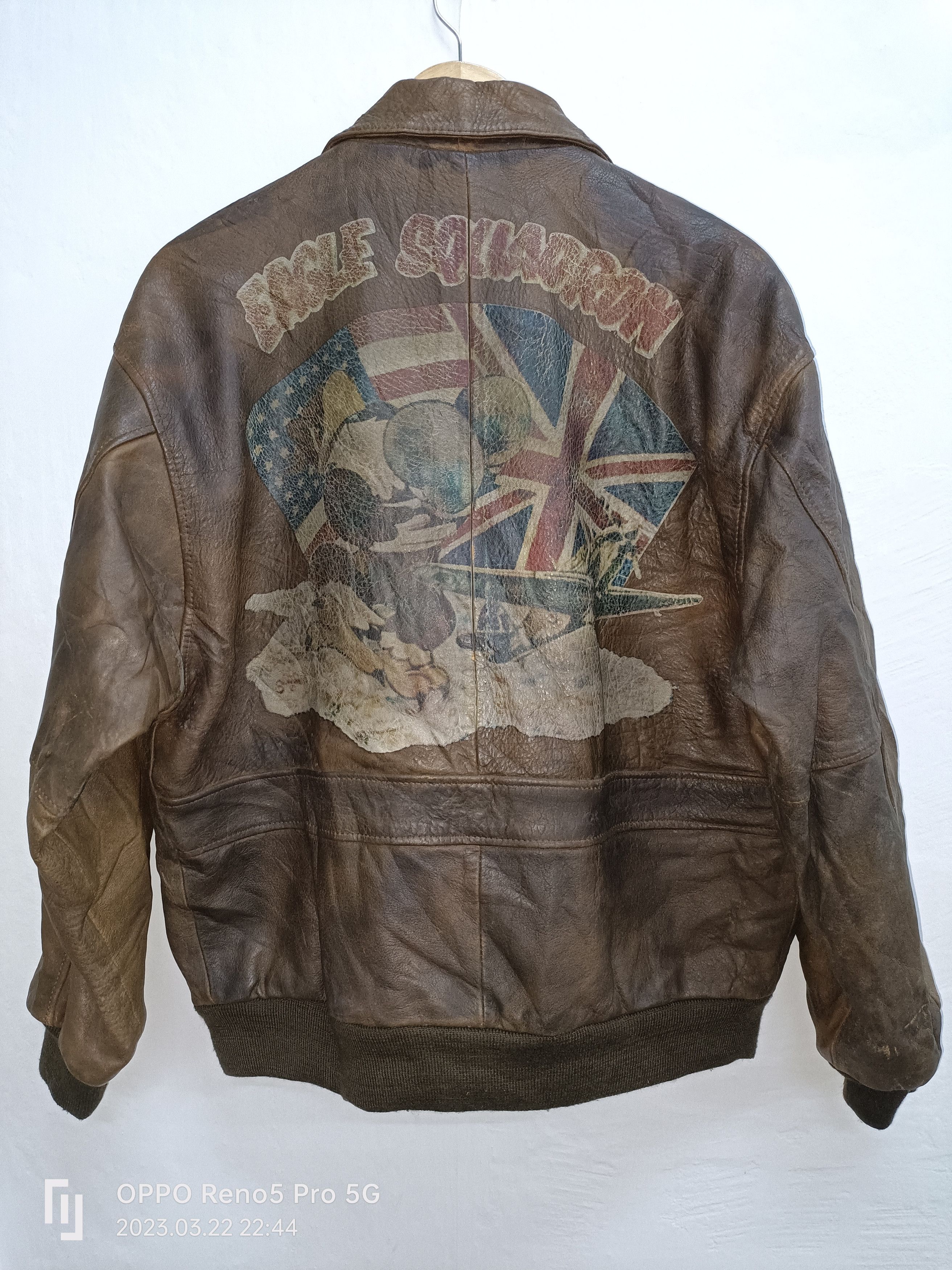 Vintage Vintage Eagle Squadron Pilot Leather Flight Jacket Size US L / EU 52-54 / 3 - 1 Thumbnail