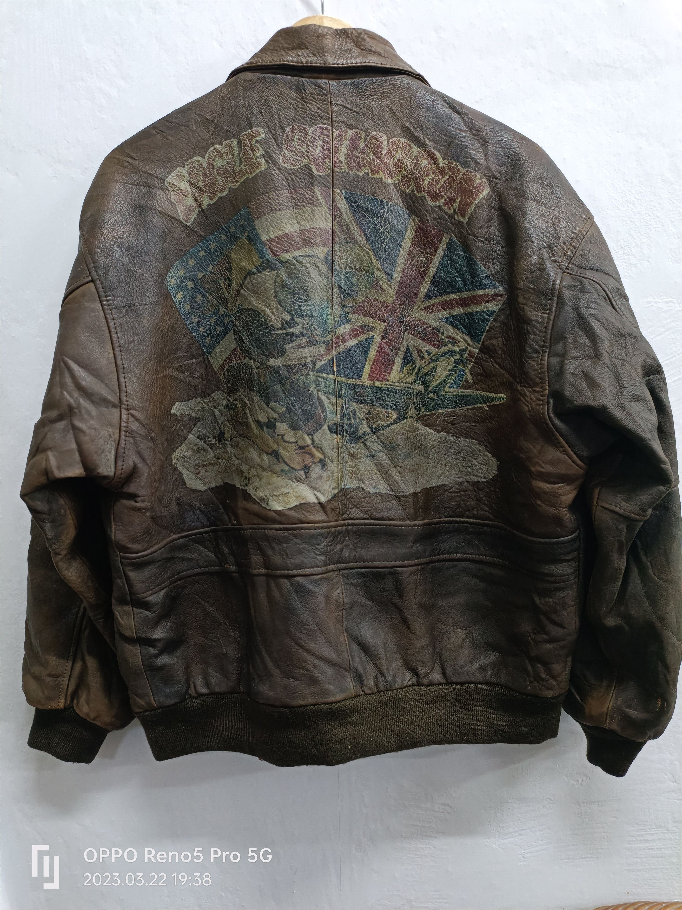 Vintage Vintage Eagle Squadron Pilot Leather Flight Jacket Size US L / EU 52-54 / 3 - 16 Thumbnail